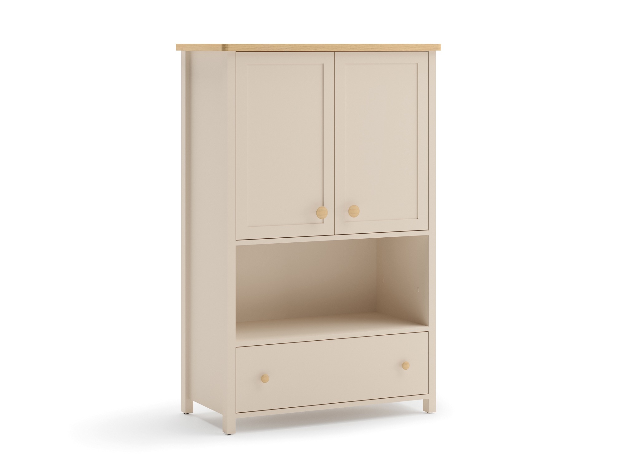 Commode Romelbo 144 (Beige + Chêne)