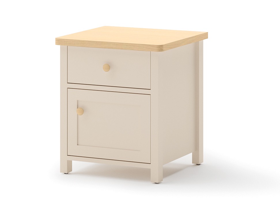 Table de chevet Romelbo 138 (Beige + Chêne)