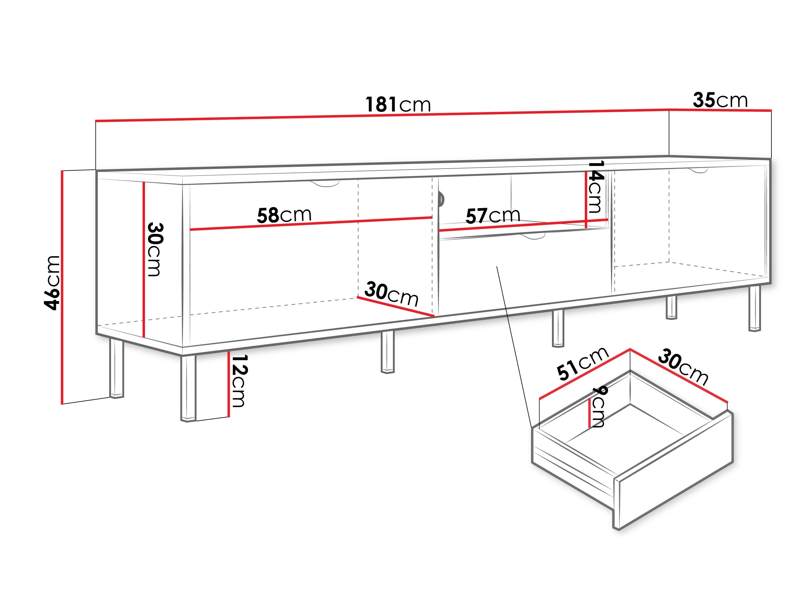 Meuble TV Comfivo Elblare