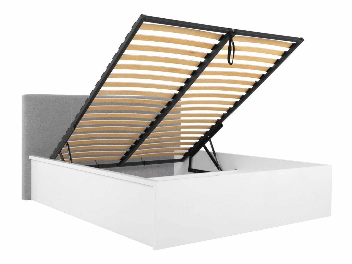 Lit Livevaro 123 (Blanc brillant + Gris)