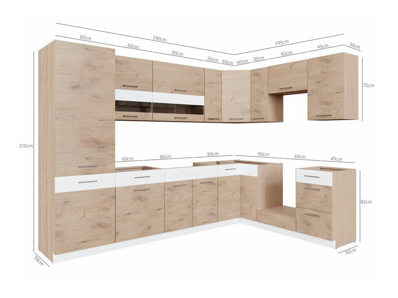 Cuisine complète modulaire Mode Beech 130