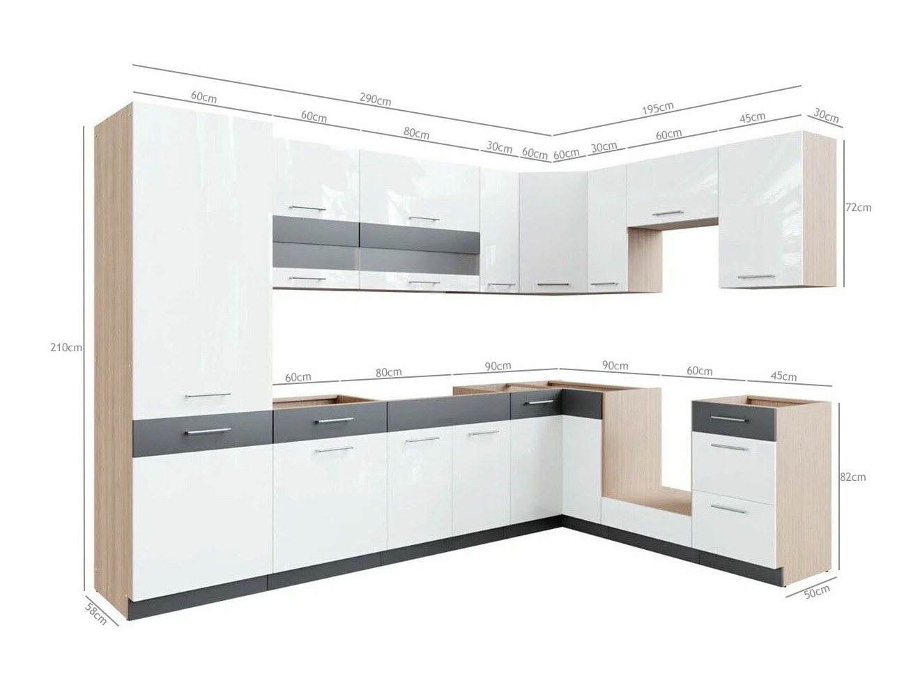 Cuisine complète modulaire Mode White 130