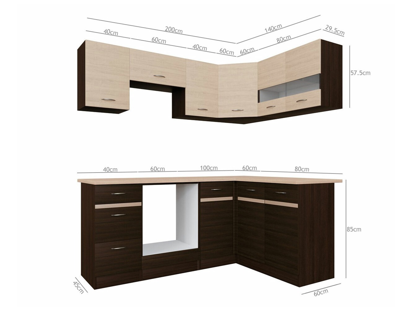 Cuisine complète modulaire Eli Dark 115