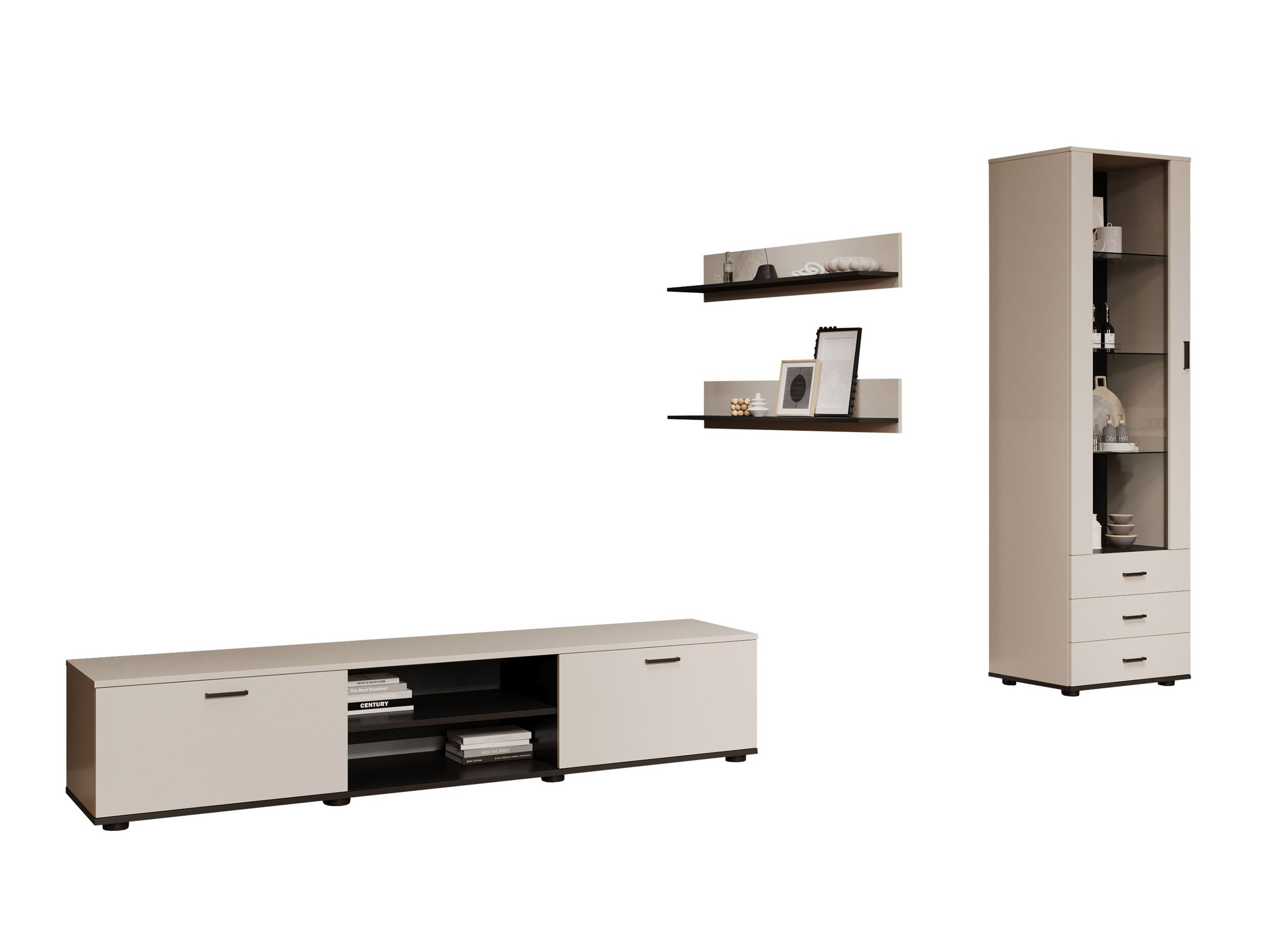 Ensemble de salon Tornola 107 (Cachemire + Noir)