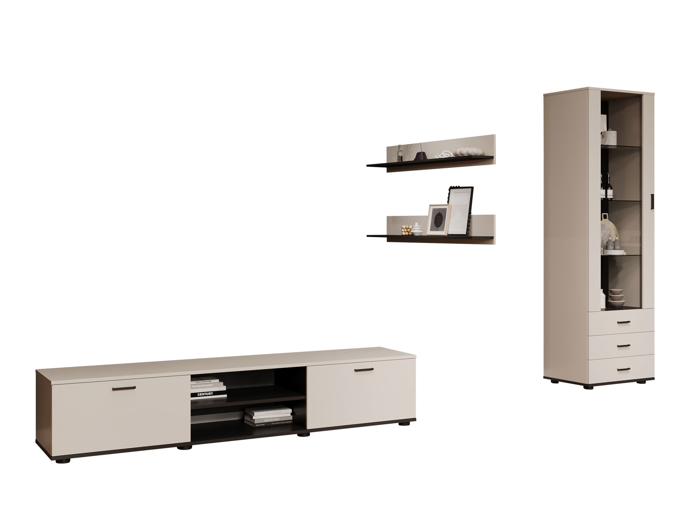 Ensemble de salon Tornola 107 (Cachemire + Noir)