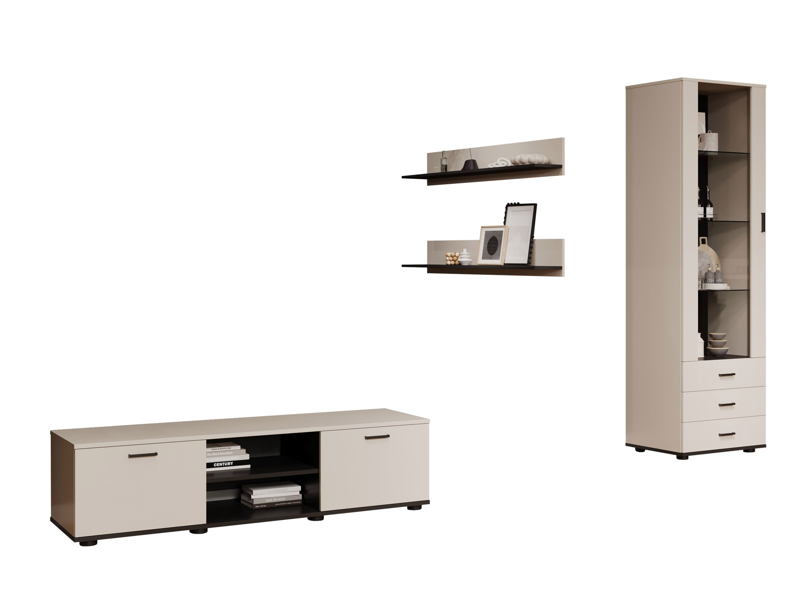 Ensemble de salon Tornola 110 (Cachemire + Noir)