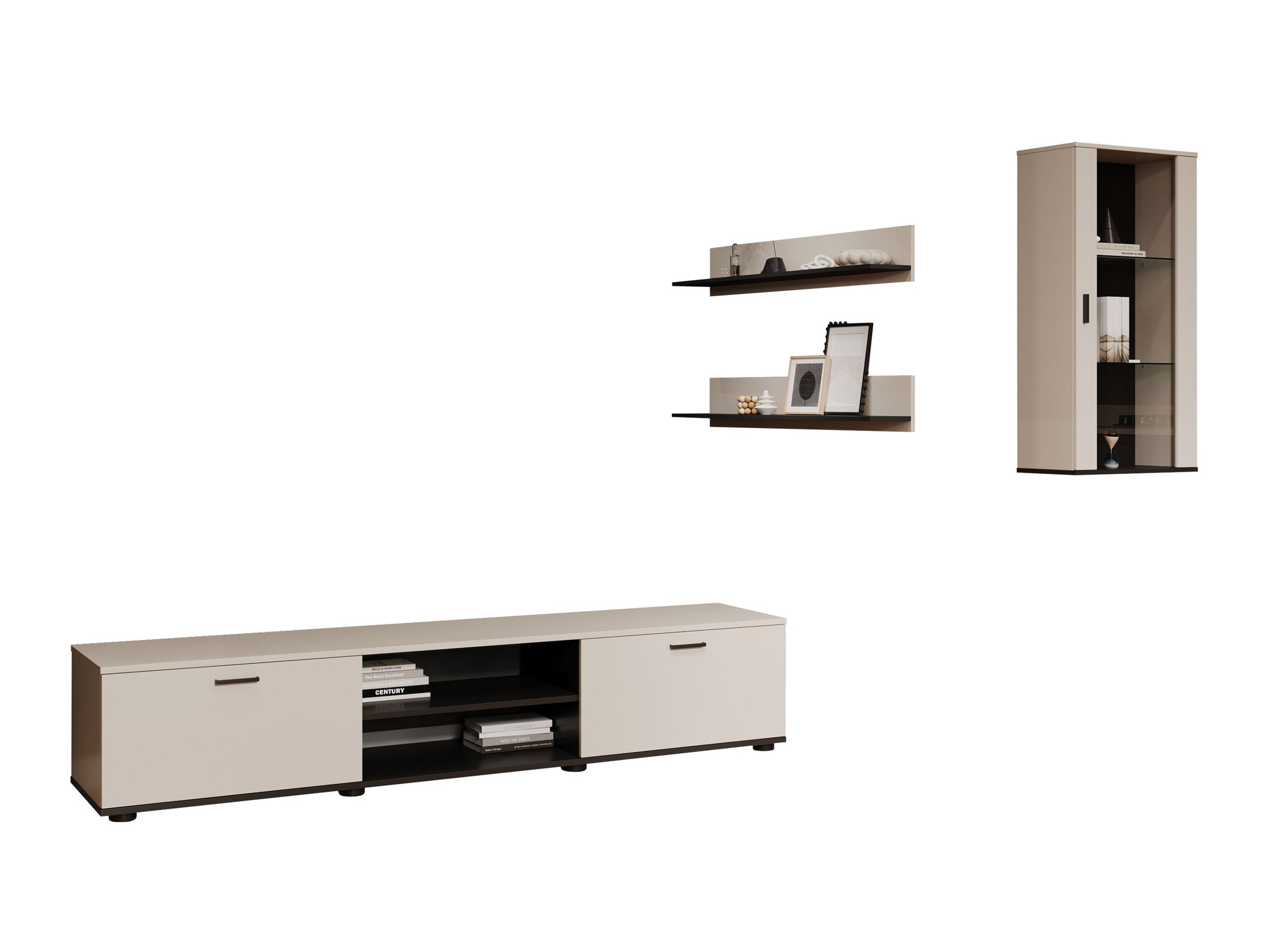 Ensemble de salon Tornola 113 (Cachemire + Noir)