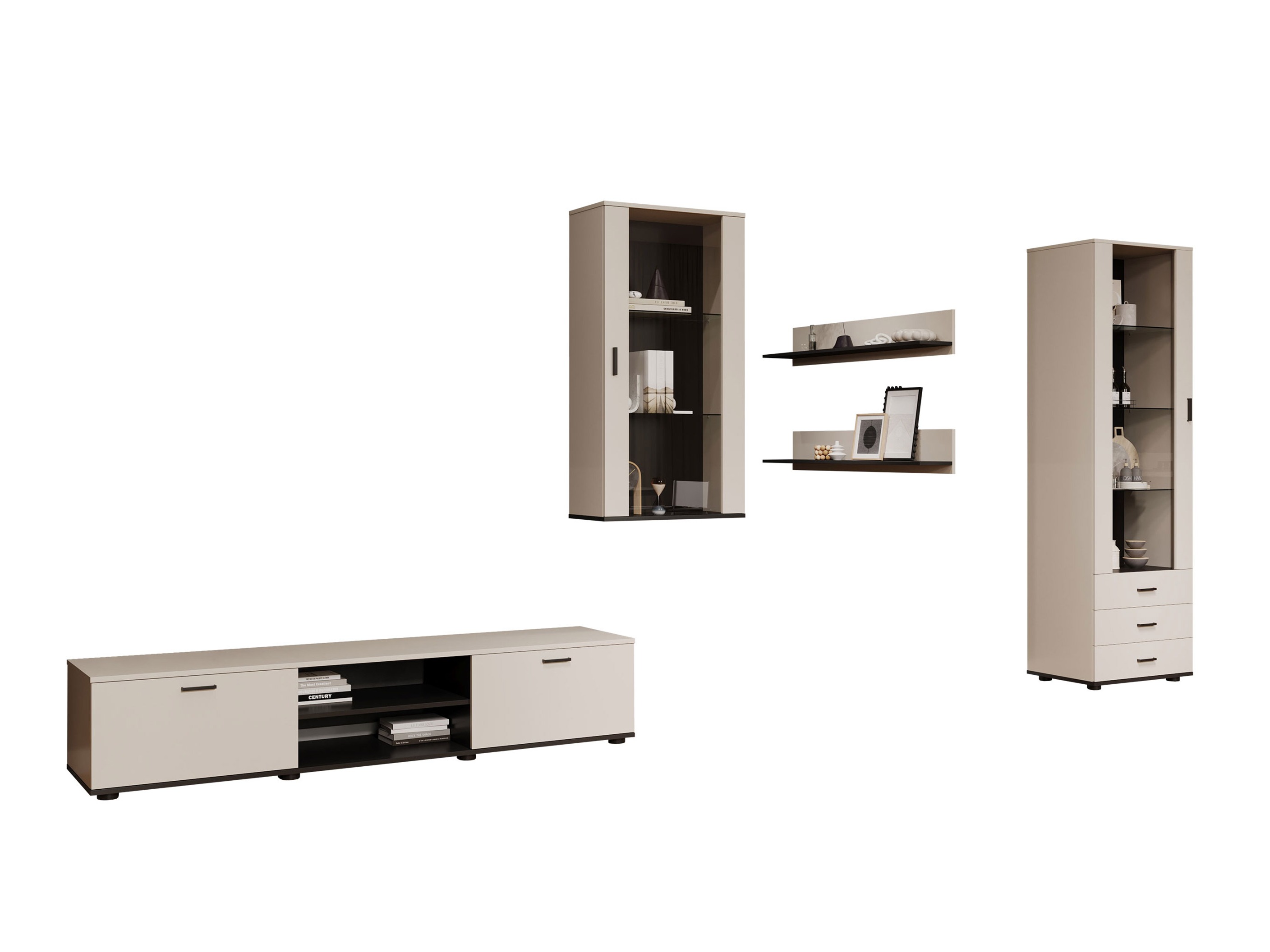 Ensemble de salon Tornola 114 (Cachemire + Noir)