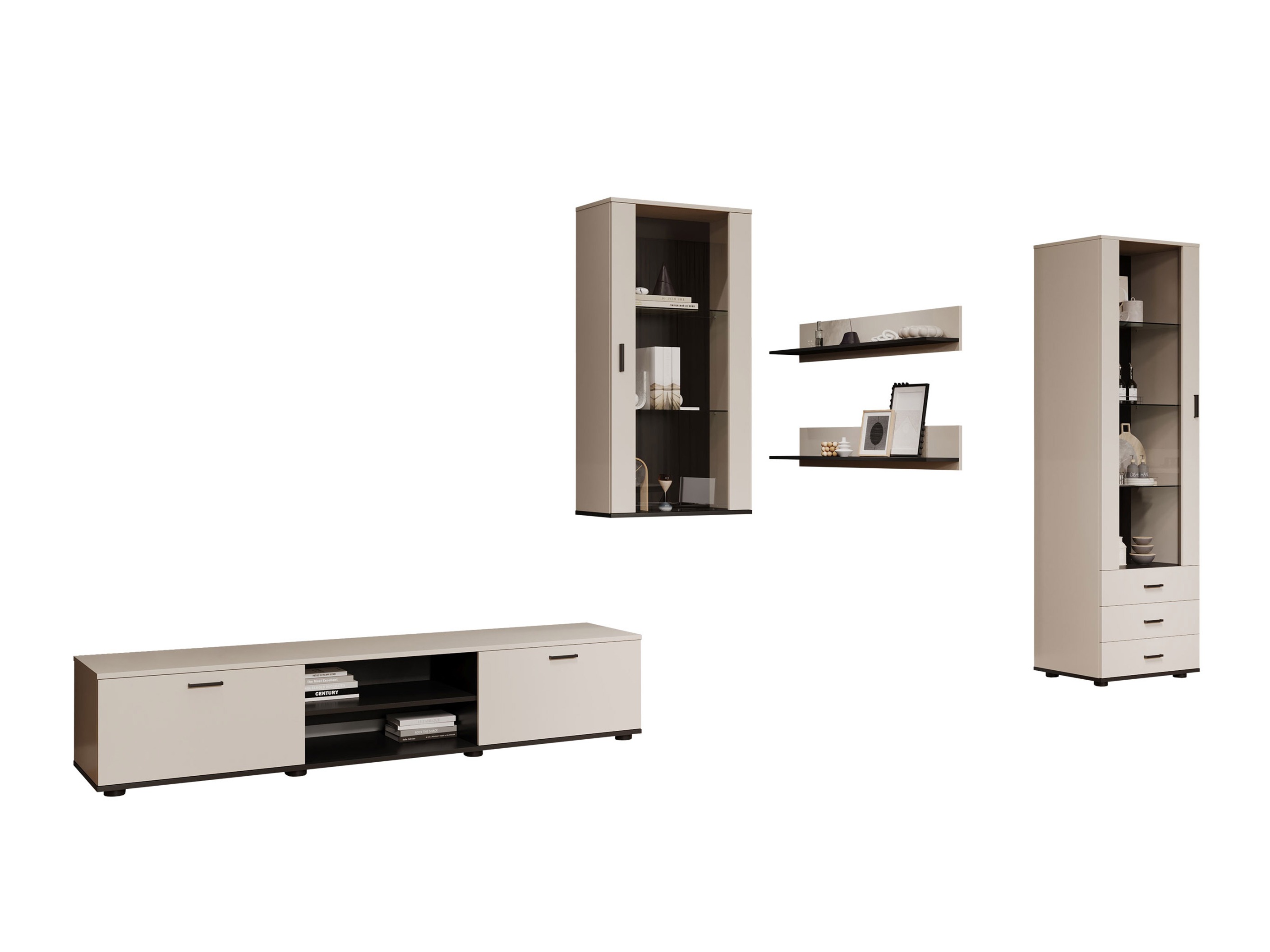 Ensemble de salon Tornola 114 (Cachemire + Noir)