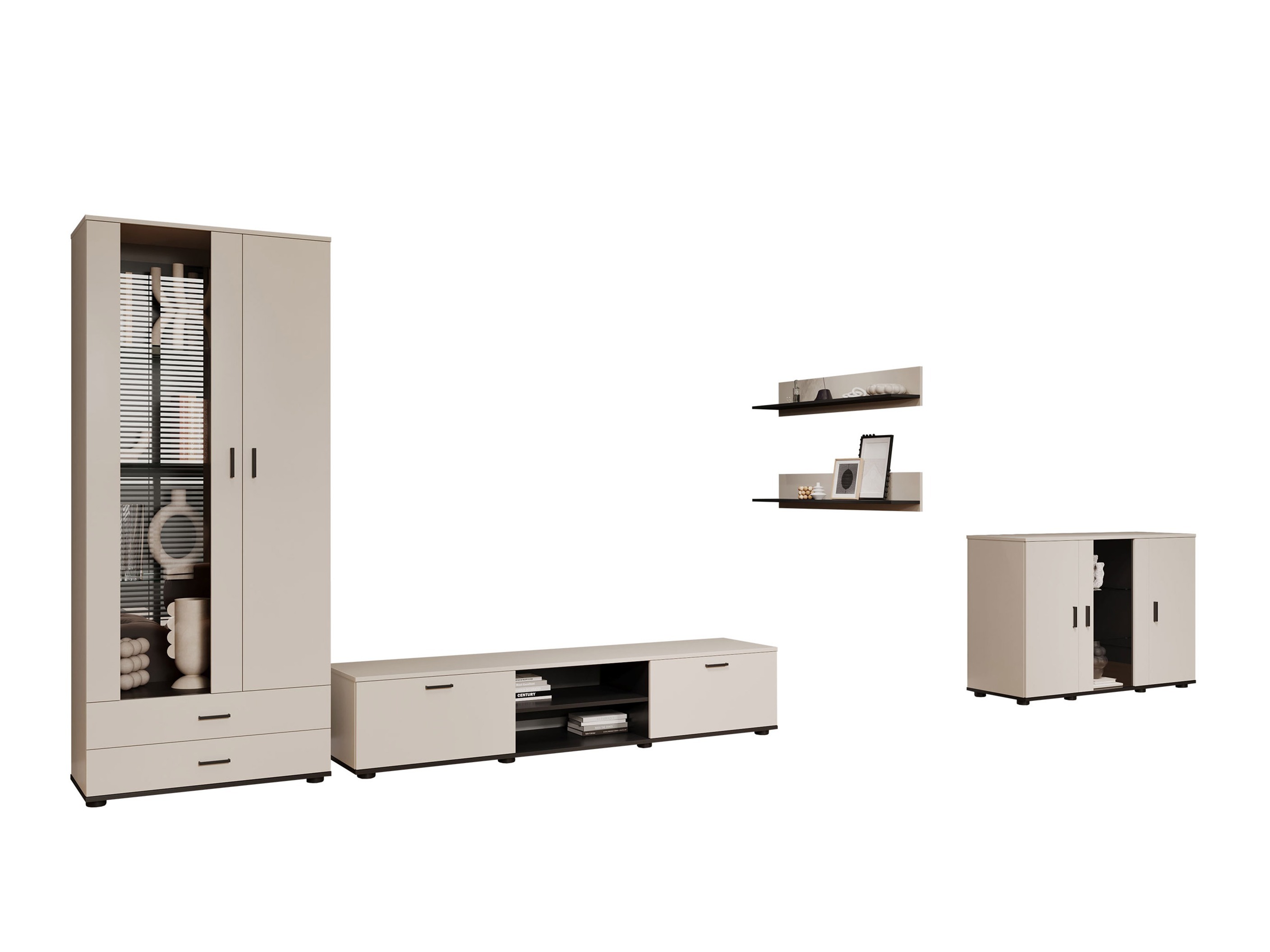 Ensemble de salon Tornola 116 (Cachemire + Noir)