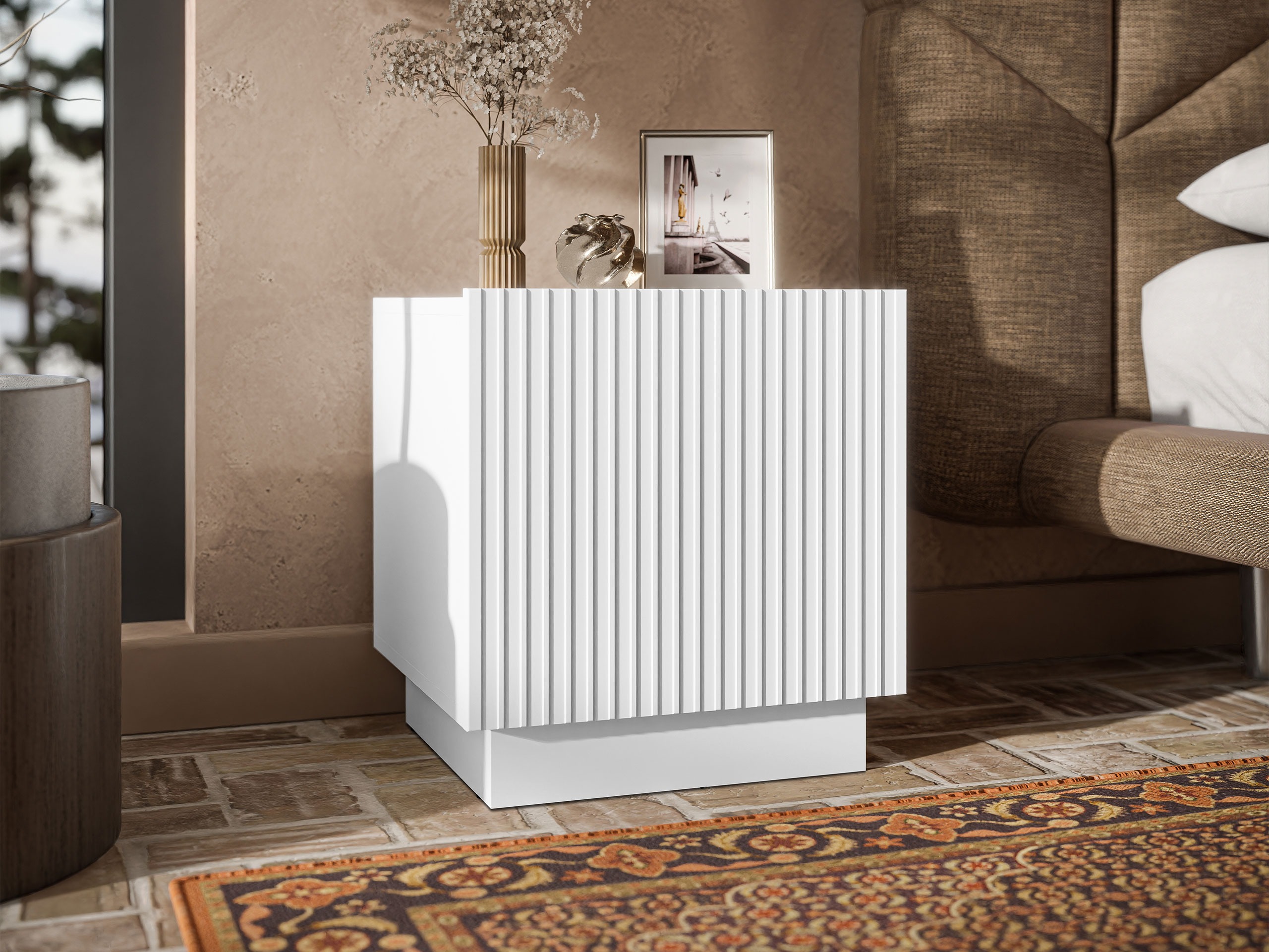 Ensemble de tables de chevet Lauror (Blanc)