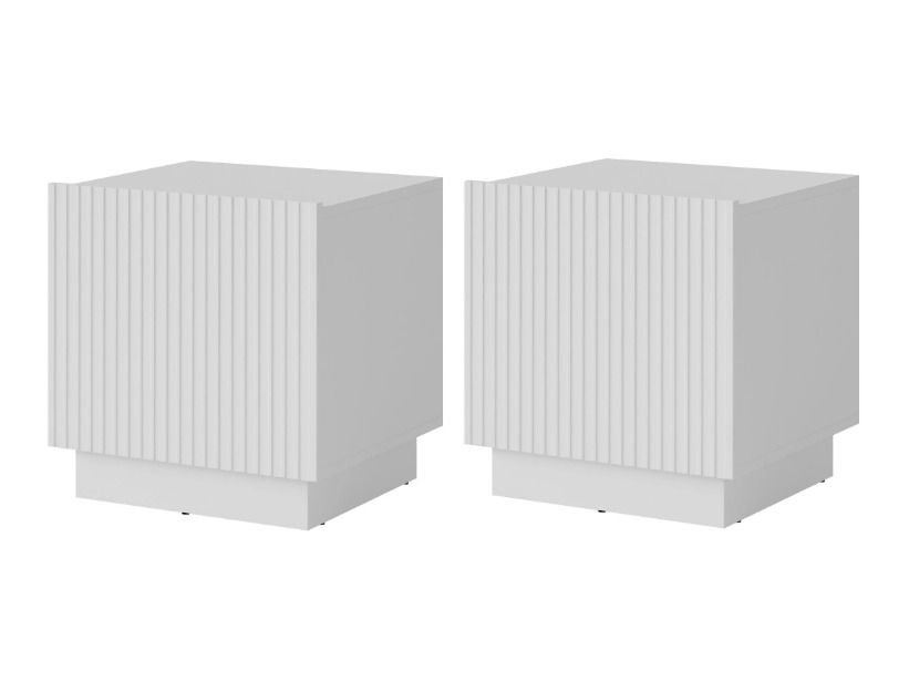 Ensemble de tables de chevet Lusonu 105 (Blanc)