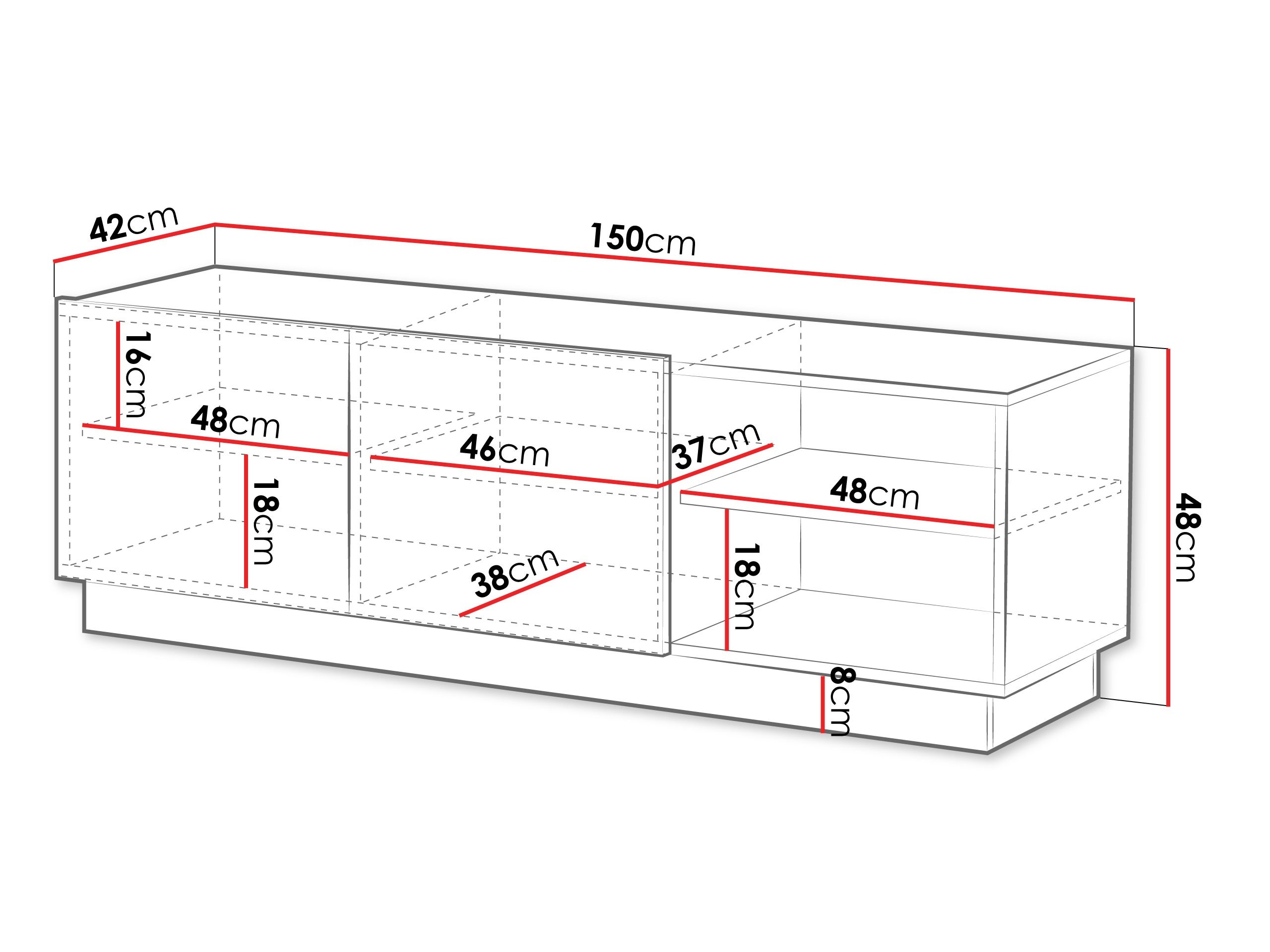 Meuble TV Lusonu 103 (Noir)