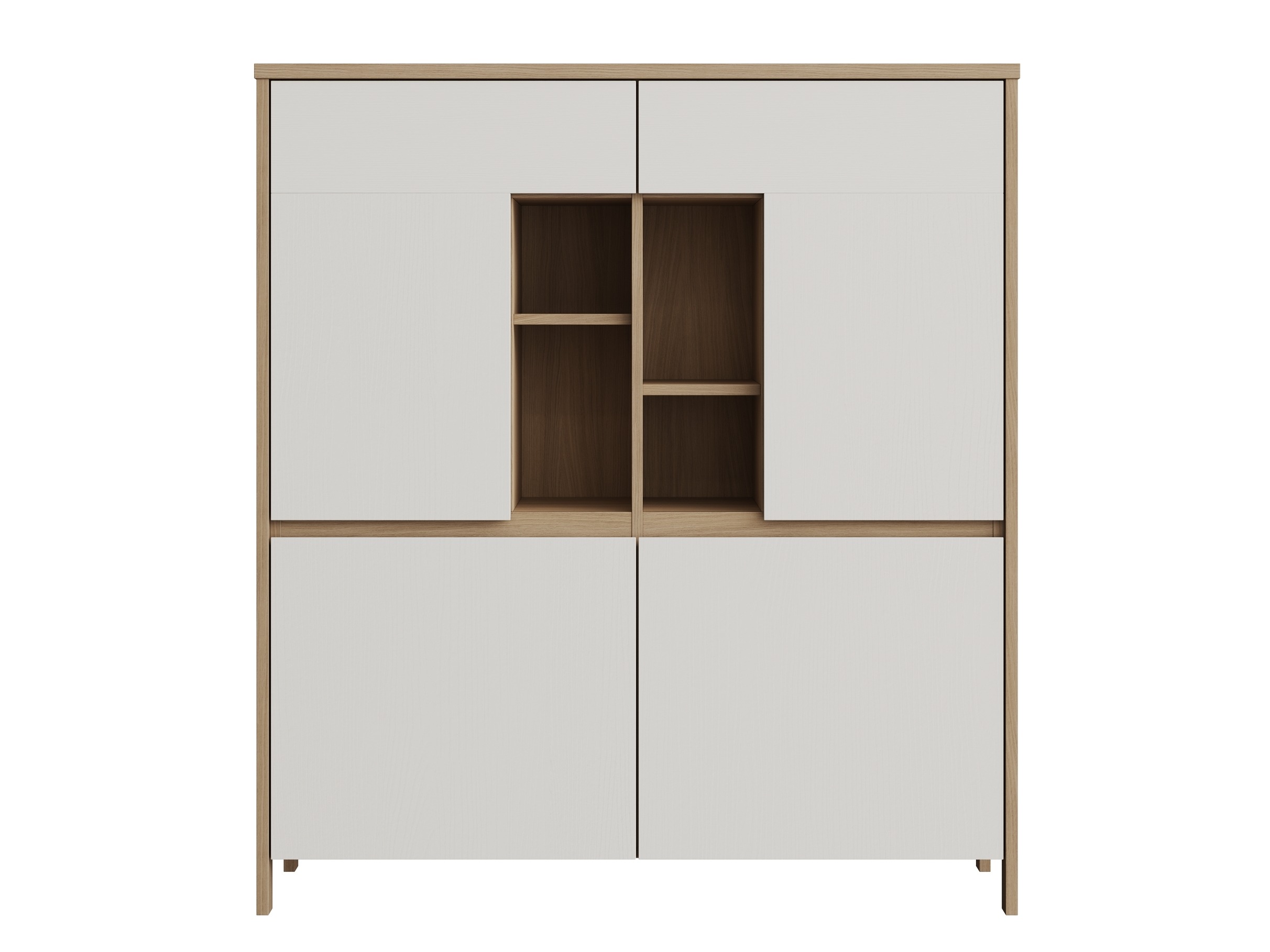 Buffet Fermaru 106 (Blanc + Chêne)