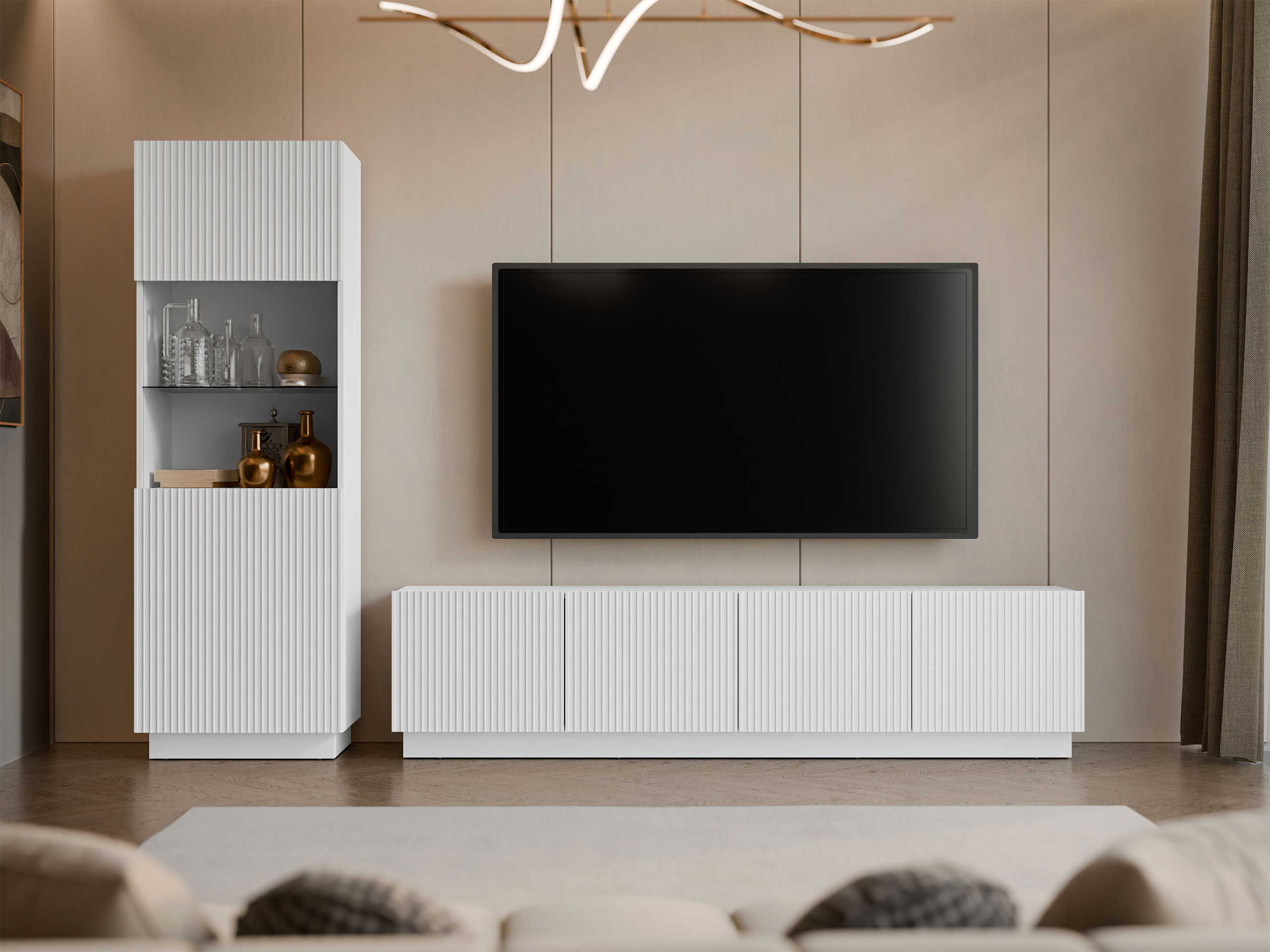 Ensemble de salon Lauror (Blanc)