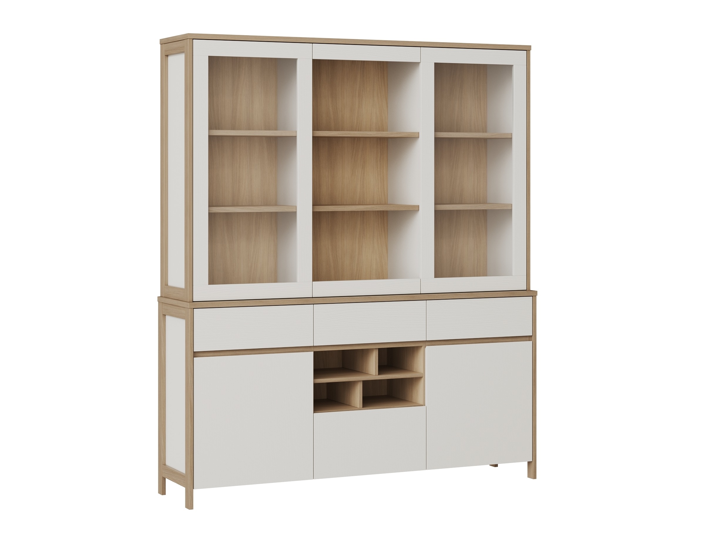 Étagère Fermaru 100 (Blanc + Chêne)