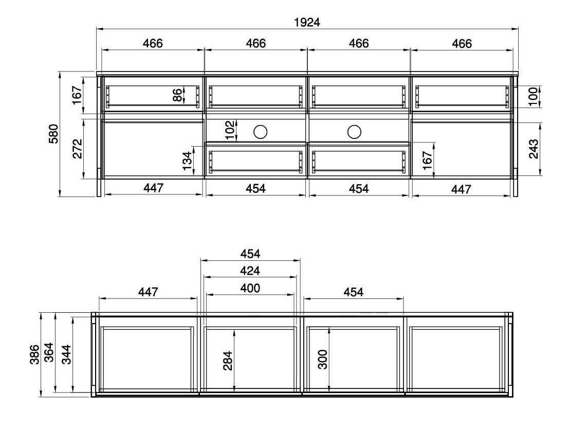Meuble TV Fermaru 103 (Vert poussiéreux + Chêne)