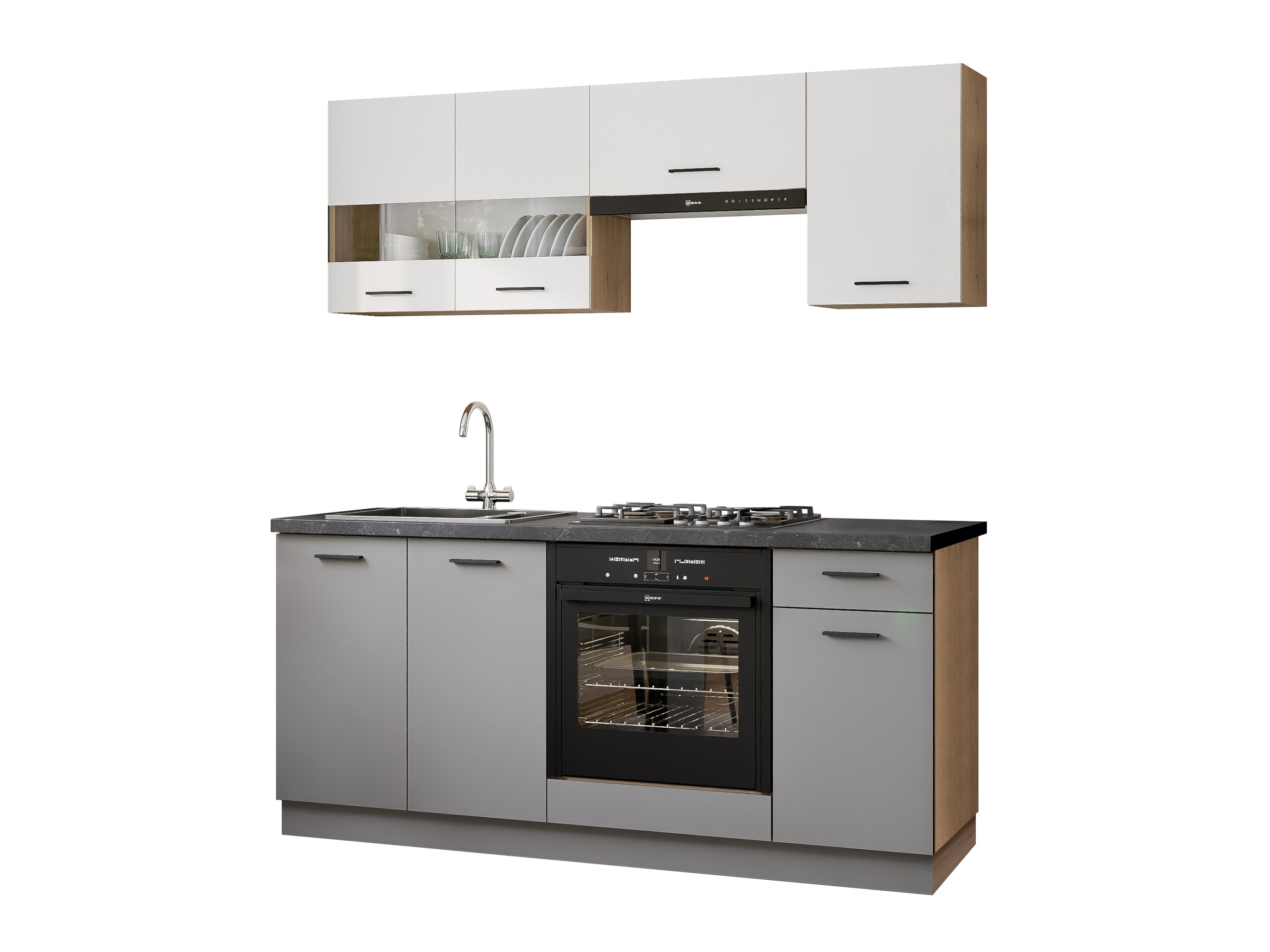 Cuisine complète modulaire Ati White Grey 117