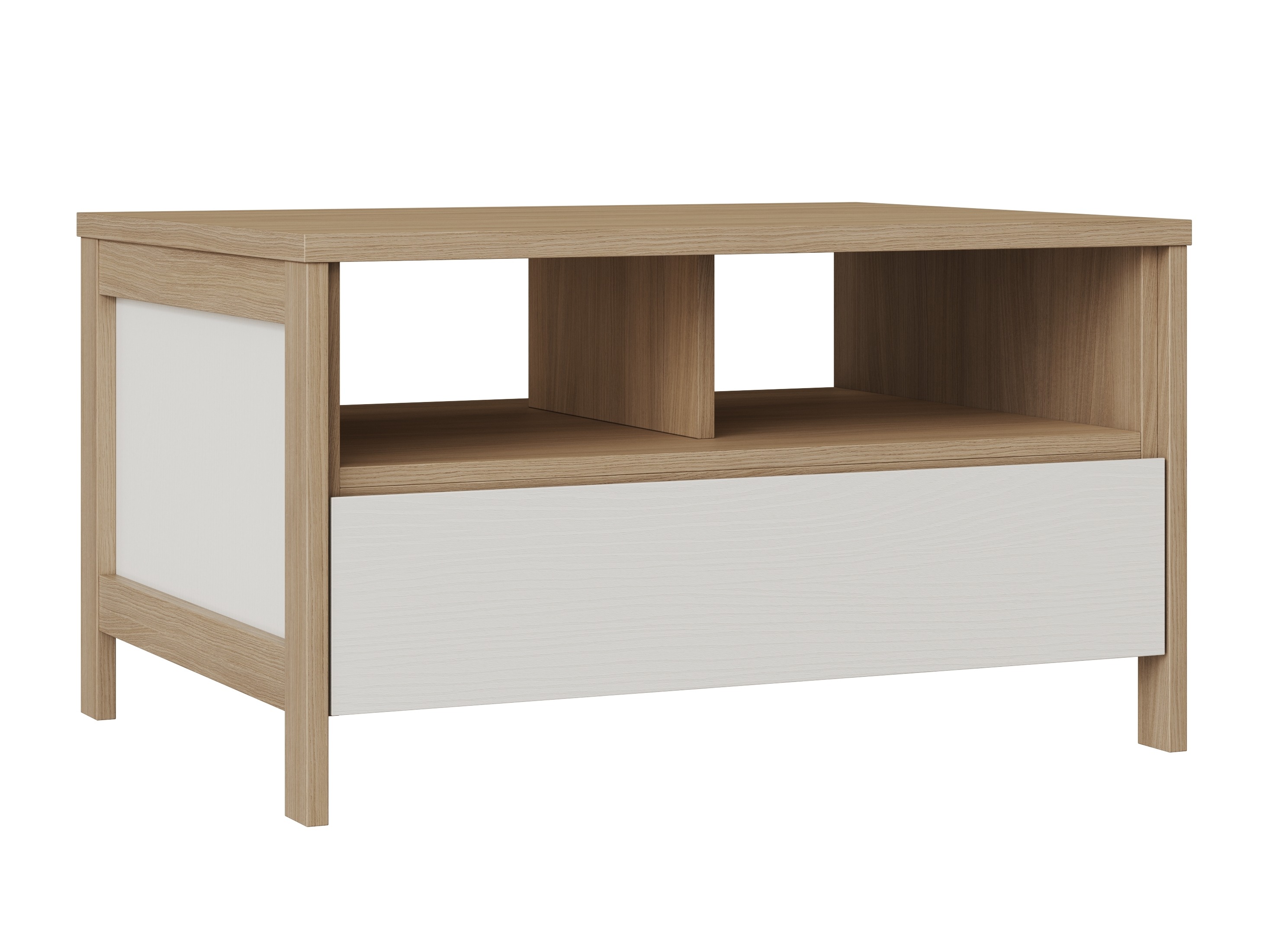 Table basse Fermaru 107 (Blanc + Chêne)