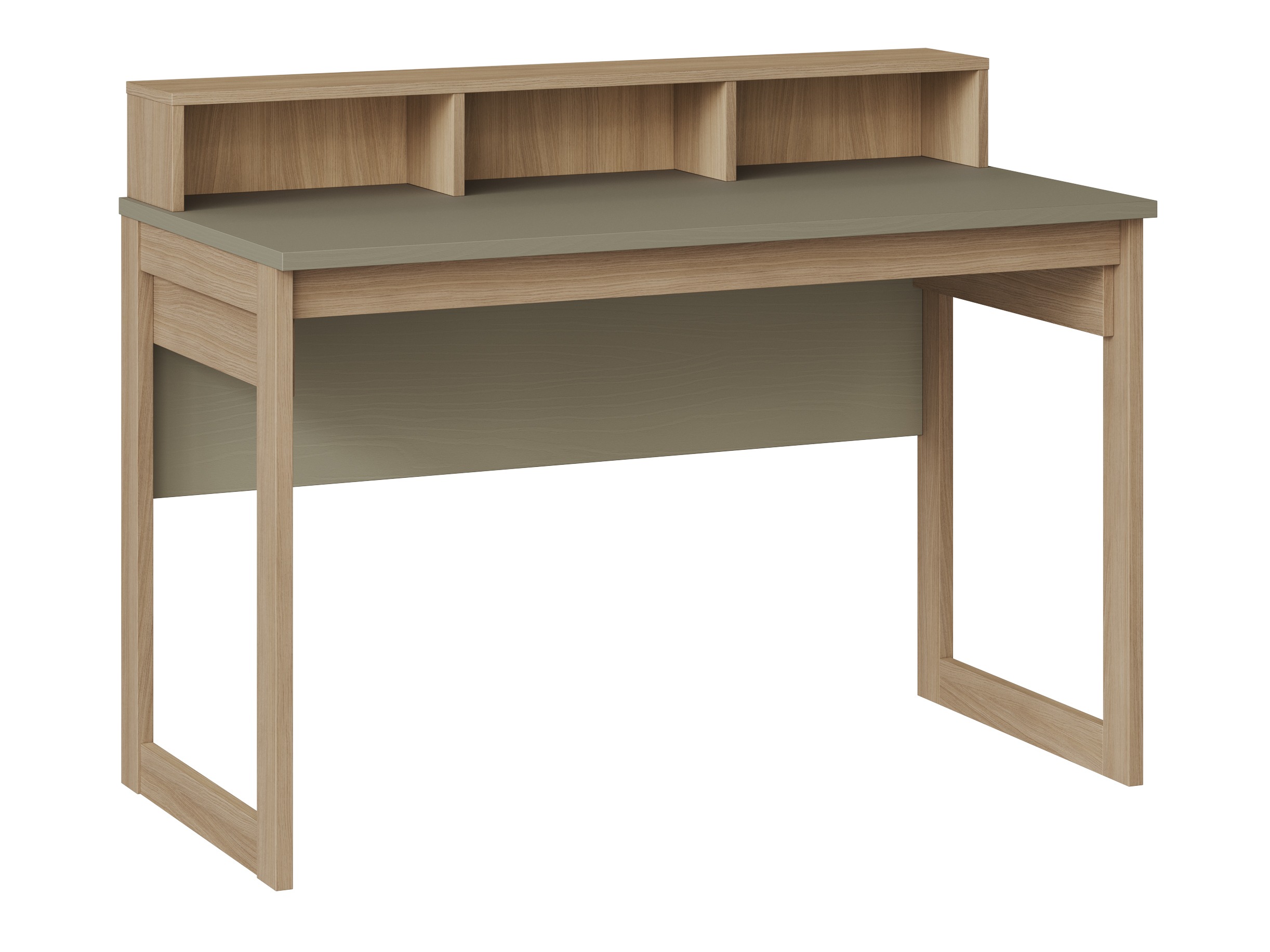 Bureau Fermaru 115 (Vert poussiéreux + Chêne)