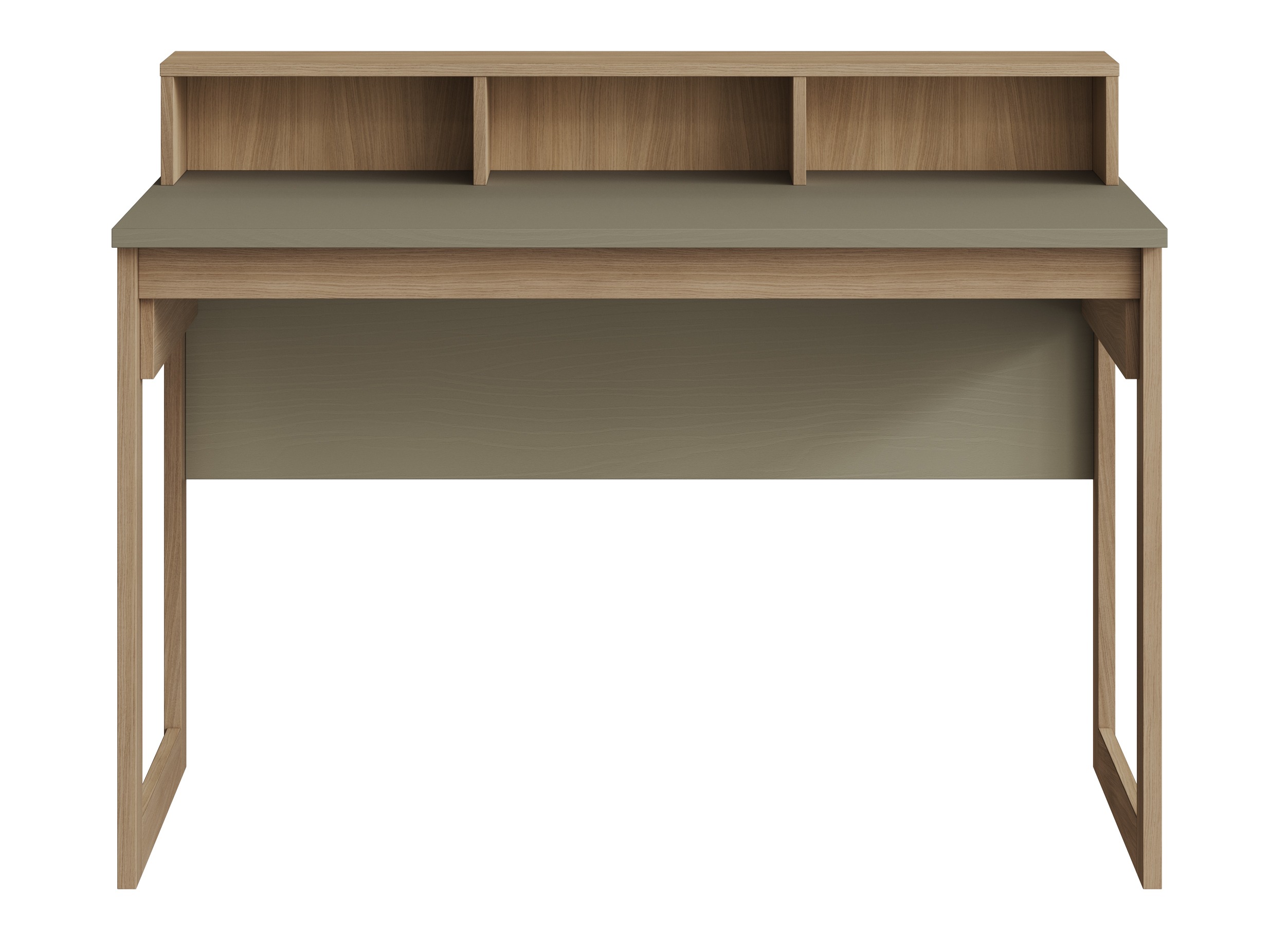 Bureau Fermaru 115 (Vert poussiéreux + Chêne)