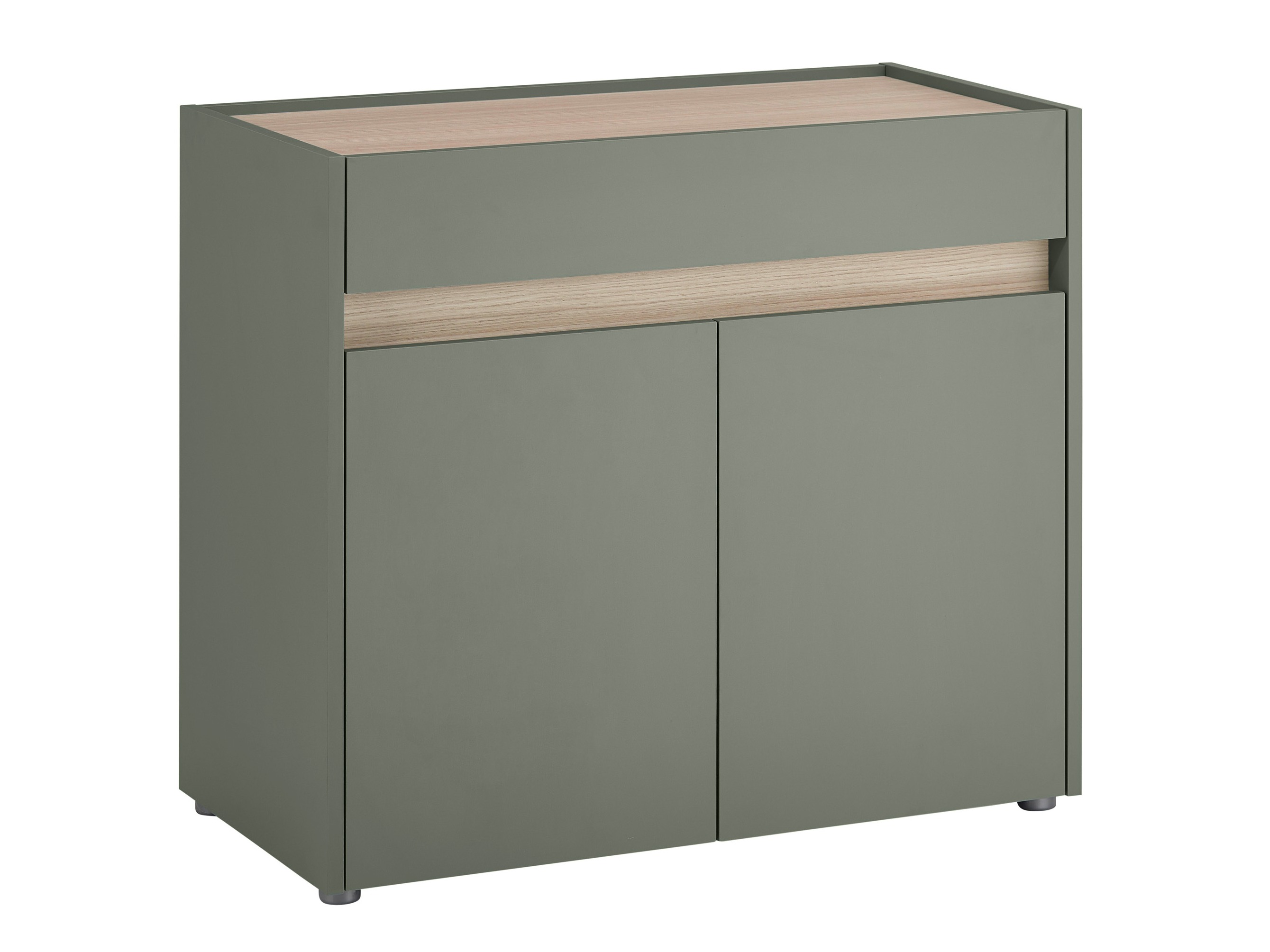 Commode Elbsori 110 (Vert + Chêne)