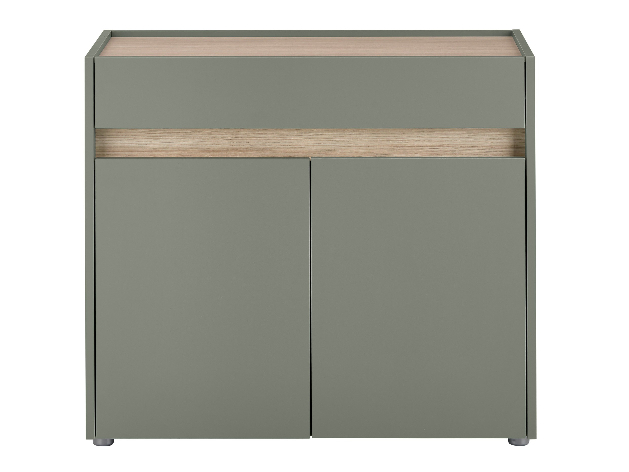 Commode Elbsori 110 (Vert + Chêne)