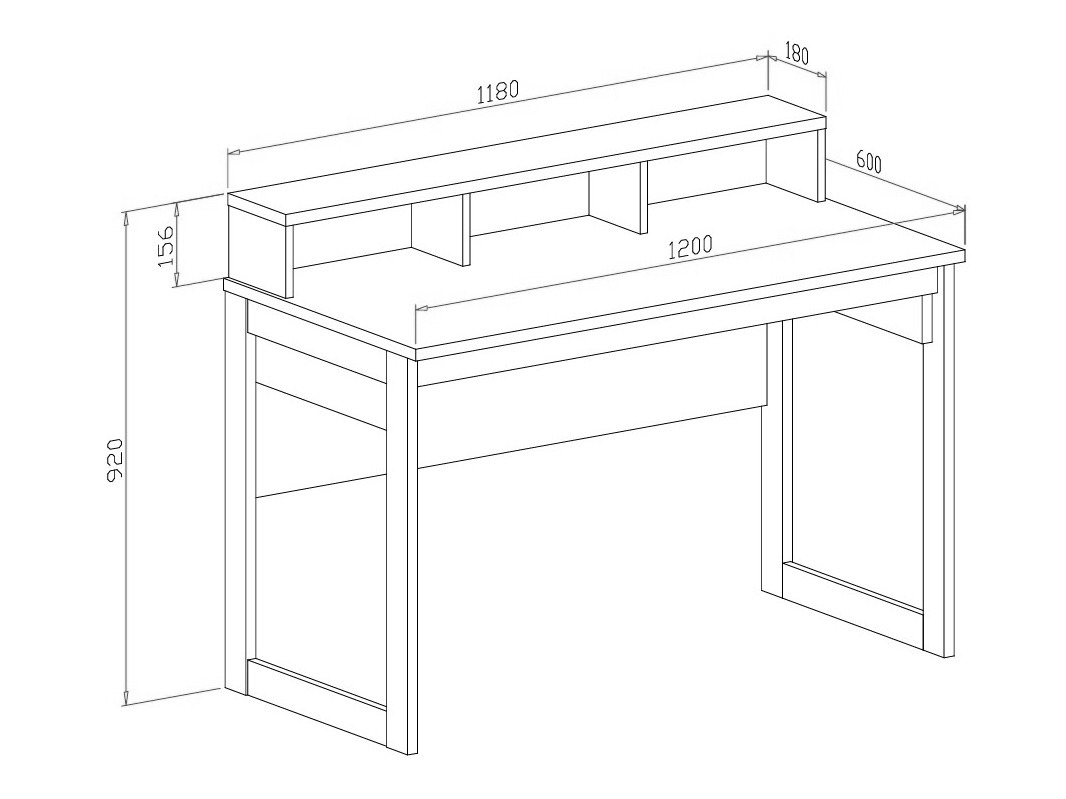Ensemble de bureau à domicile Fermaru 117 (Blanc + Chêne)