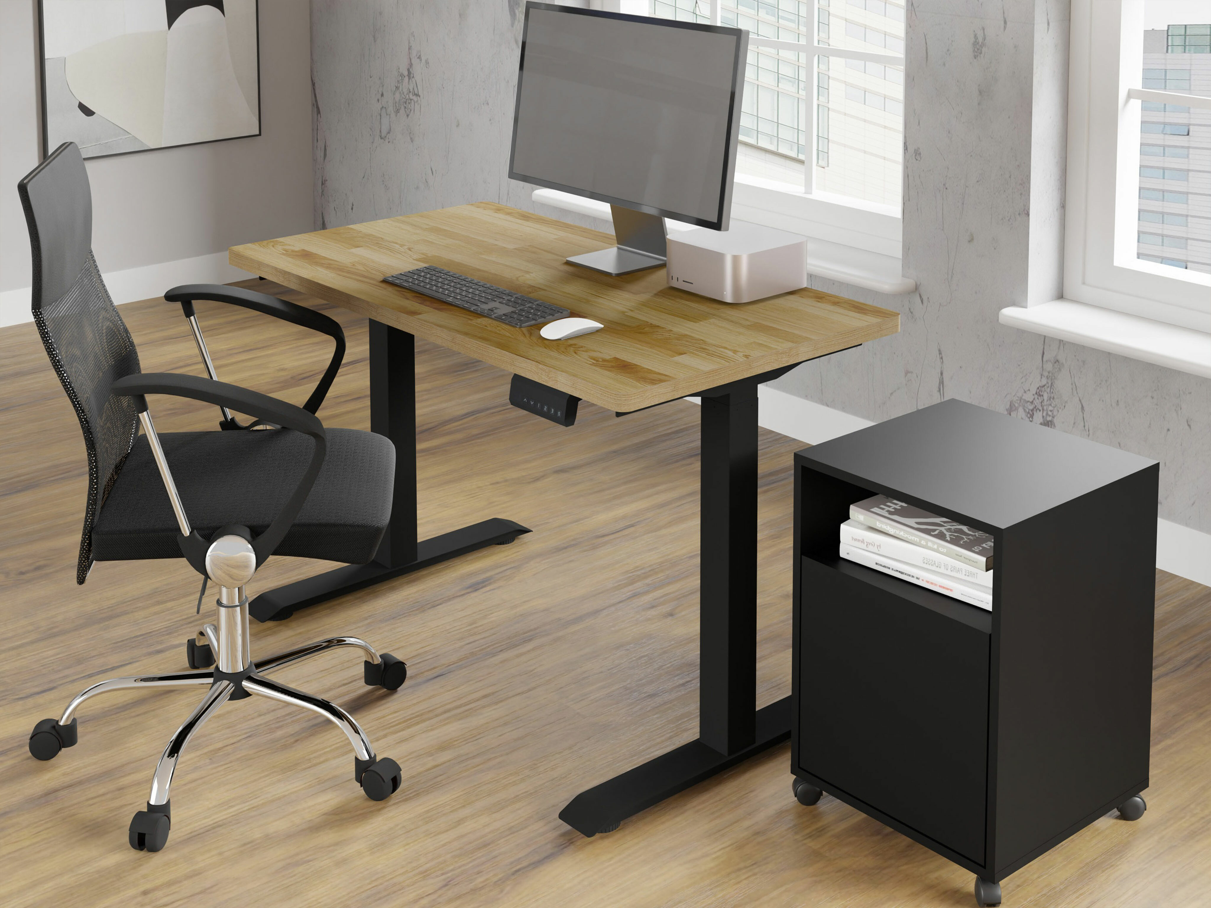 Table de travail réglable en hauteur Buffalo 200 (Noir)