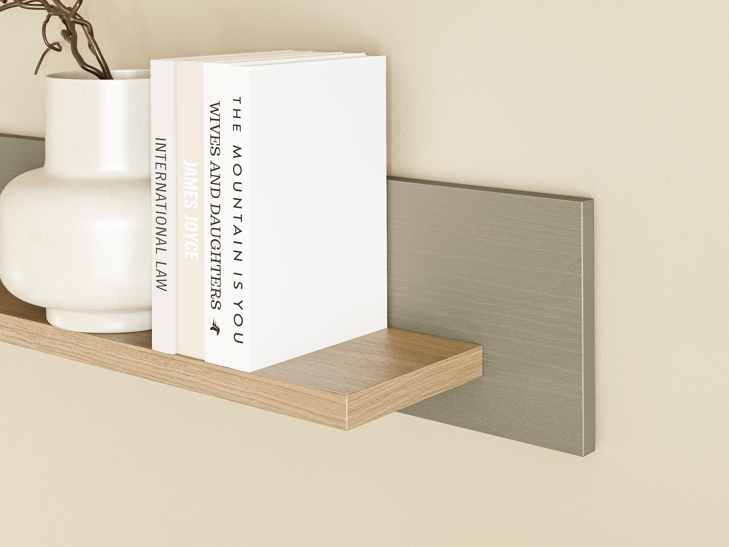 Ensemble de bureau à domicile Fermaru 117 (Vert poussiéreux + Chêne)