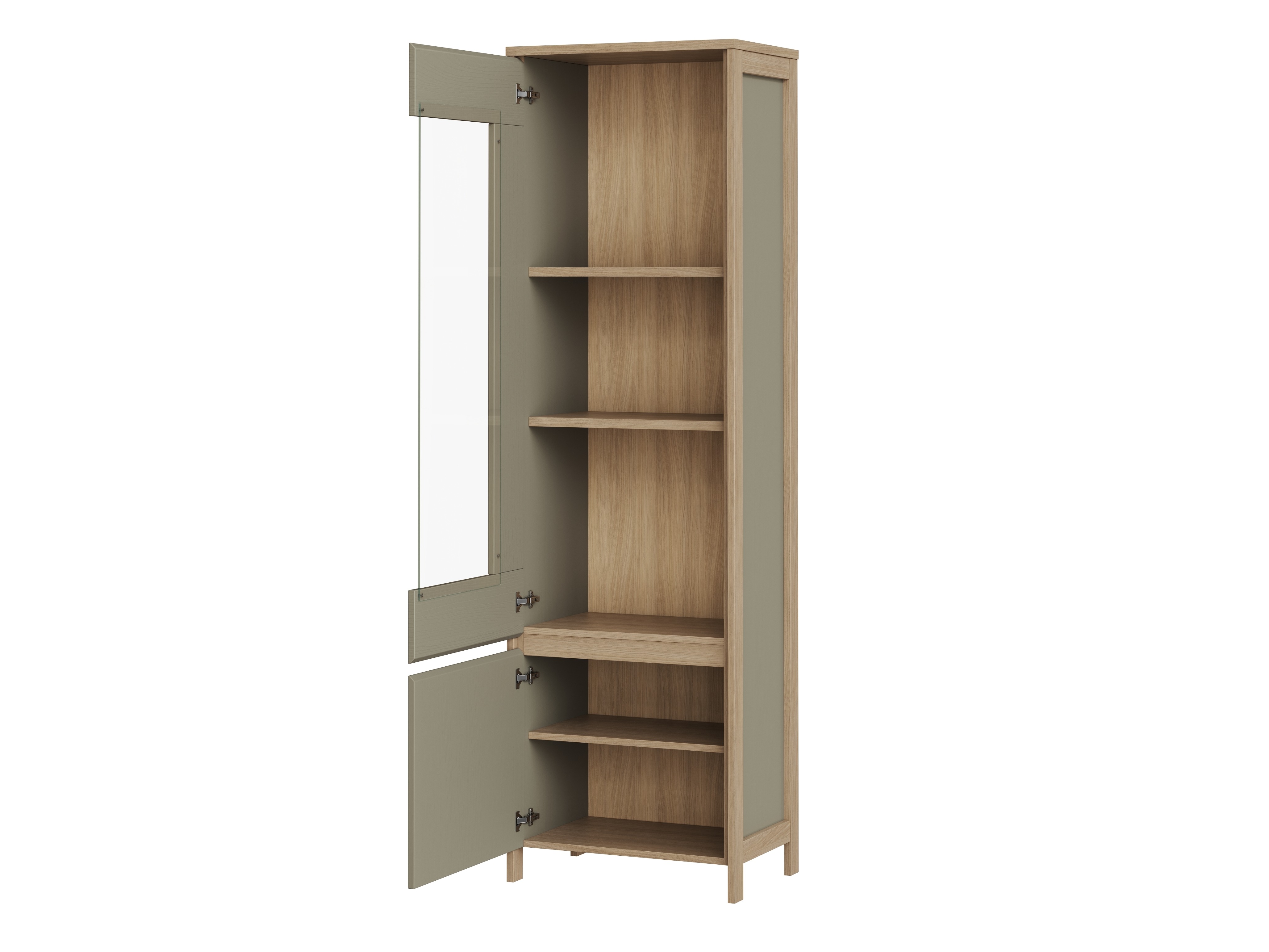 Ensemble de salon Fermaru 110 (Vert poussiéreux + Chêne)