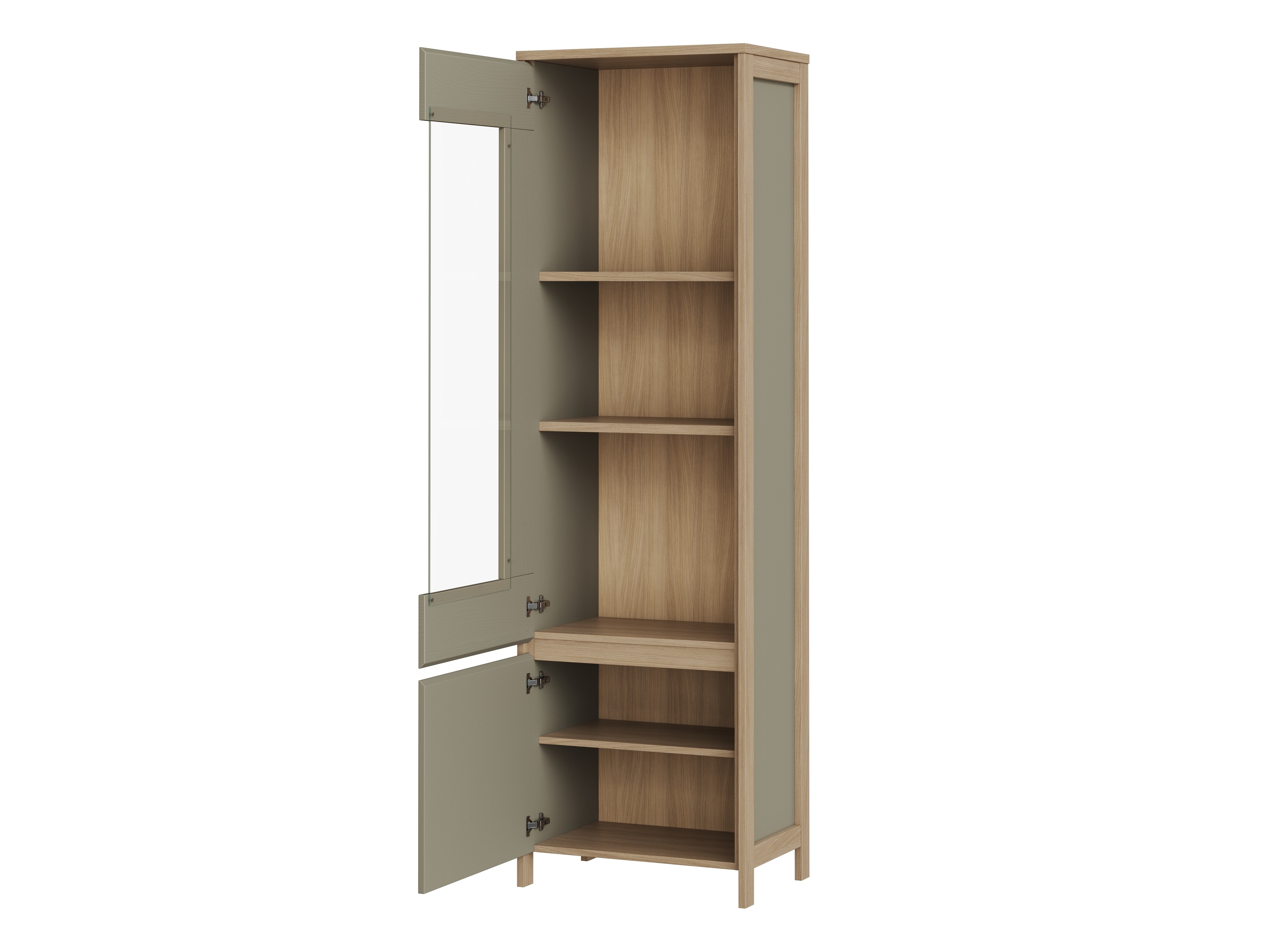 Ensemble de salon Fermaru 111 (Vert poussiéreux + Chêne)