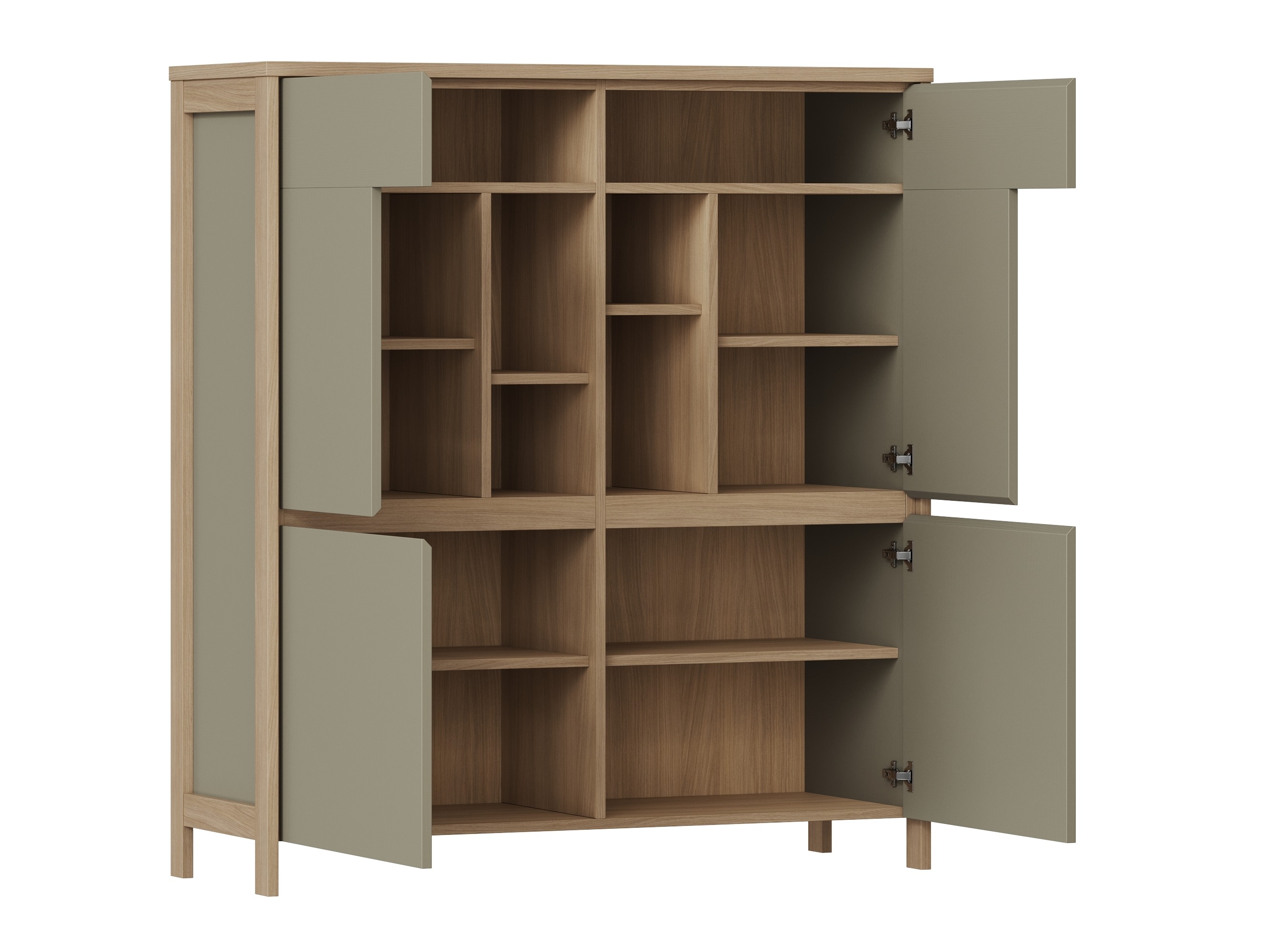 Ensemble de salon Fermaru 112 (Vert poussiéreux + Chêne)