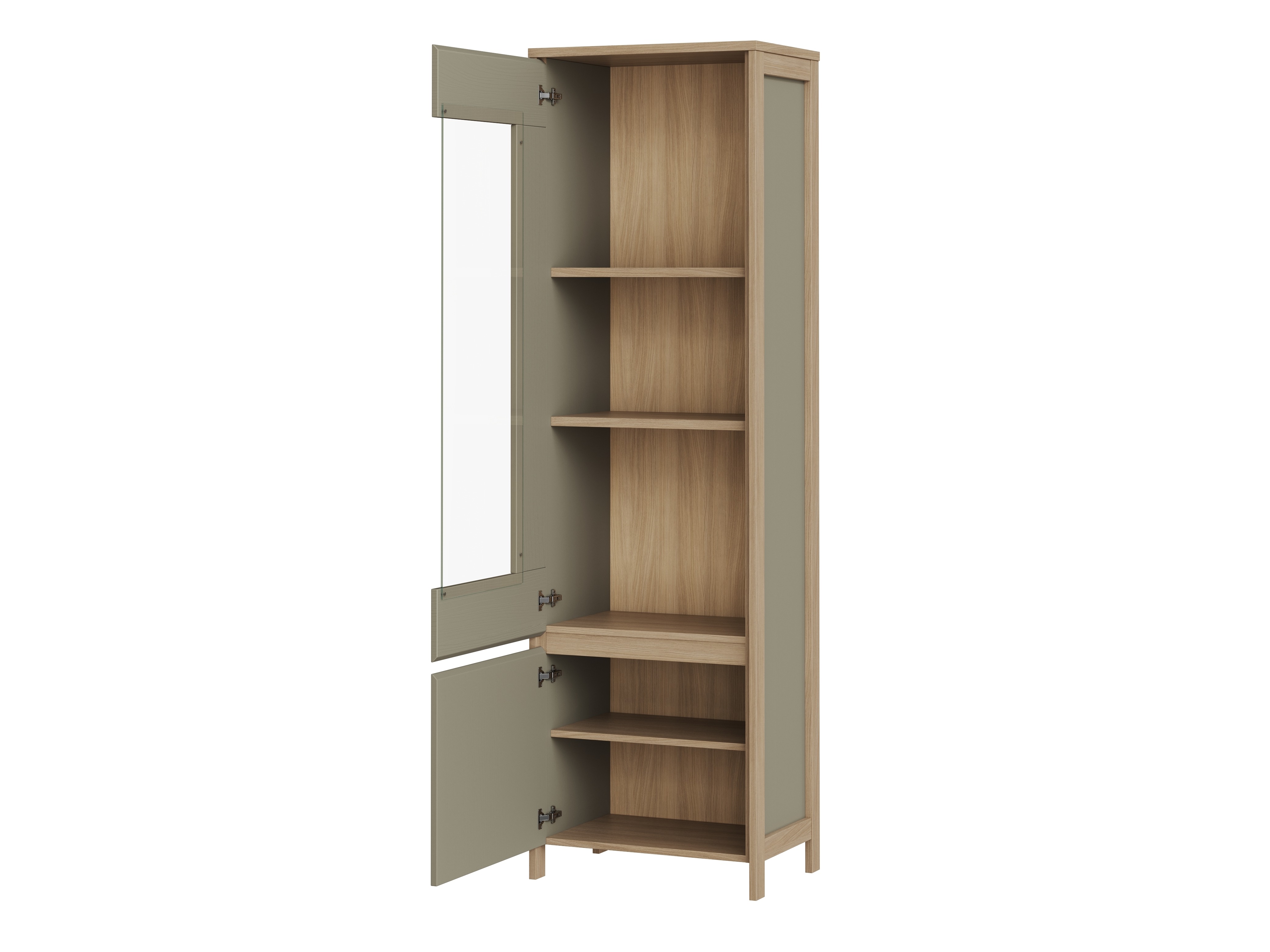 Ensemble de salon Fermaru 113 (Vert poussiéreux + Chêne)