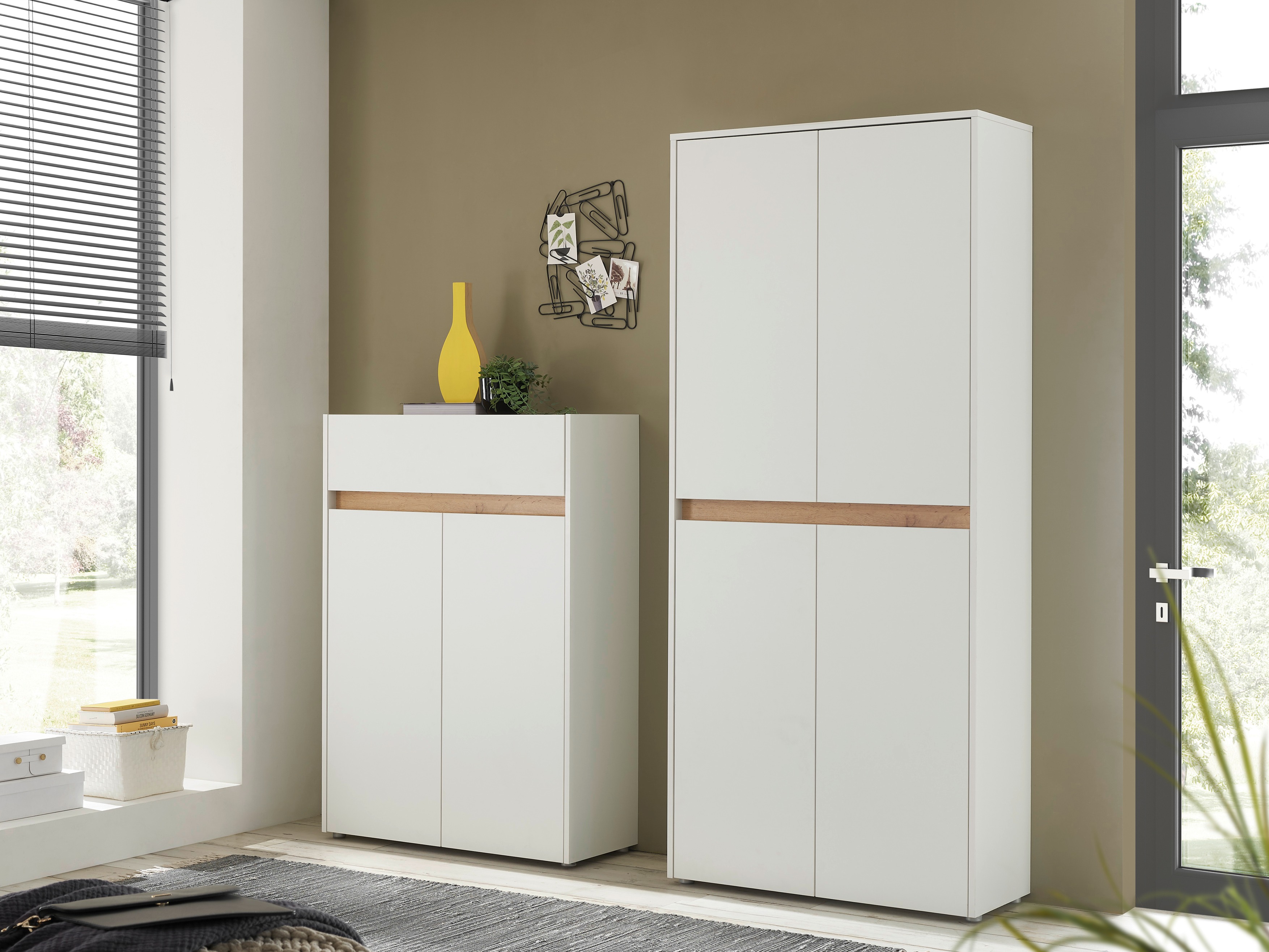 Étagère Elbsori 174 (Blanc + Chêne wotan)