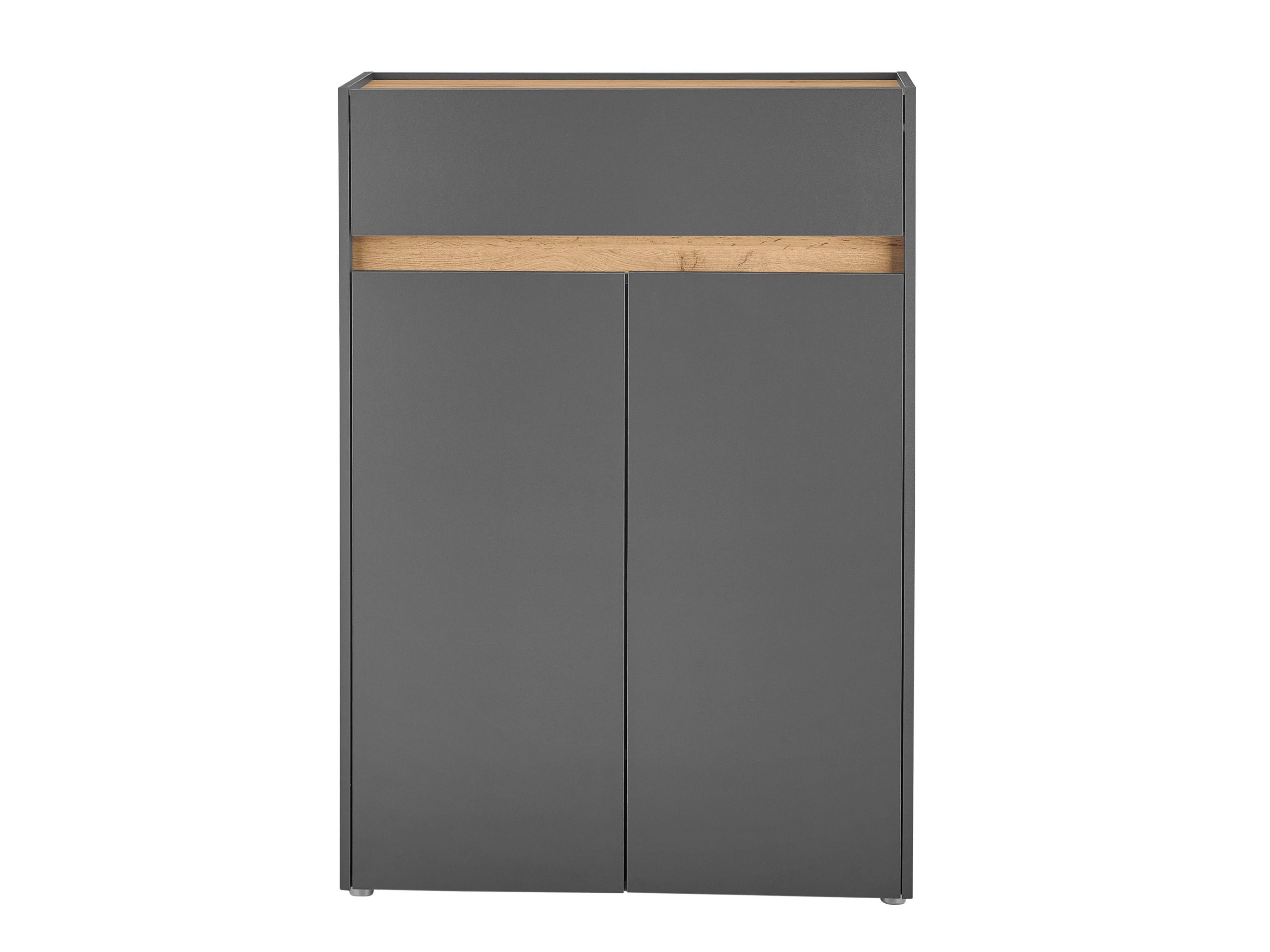 Meuble à chaussures Elbsori 173 (Anthracite + Chêne wotan)