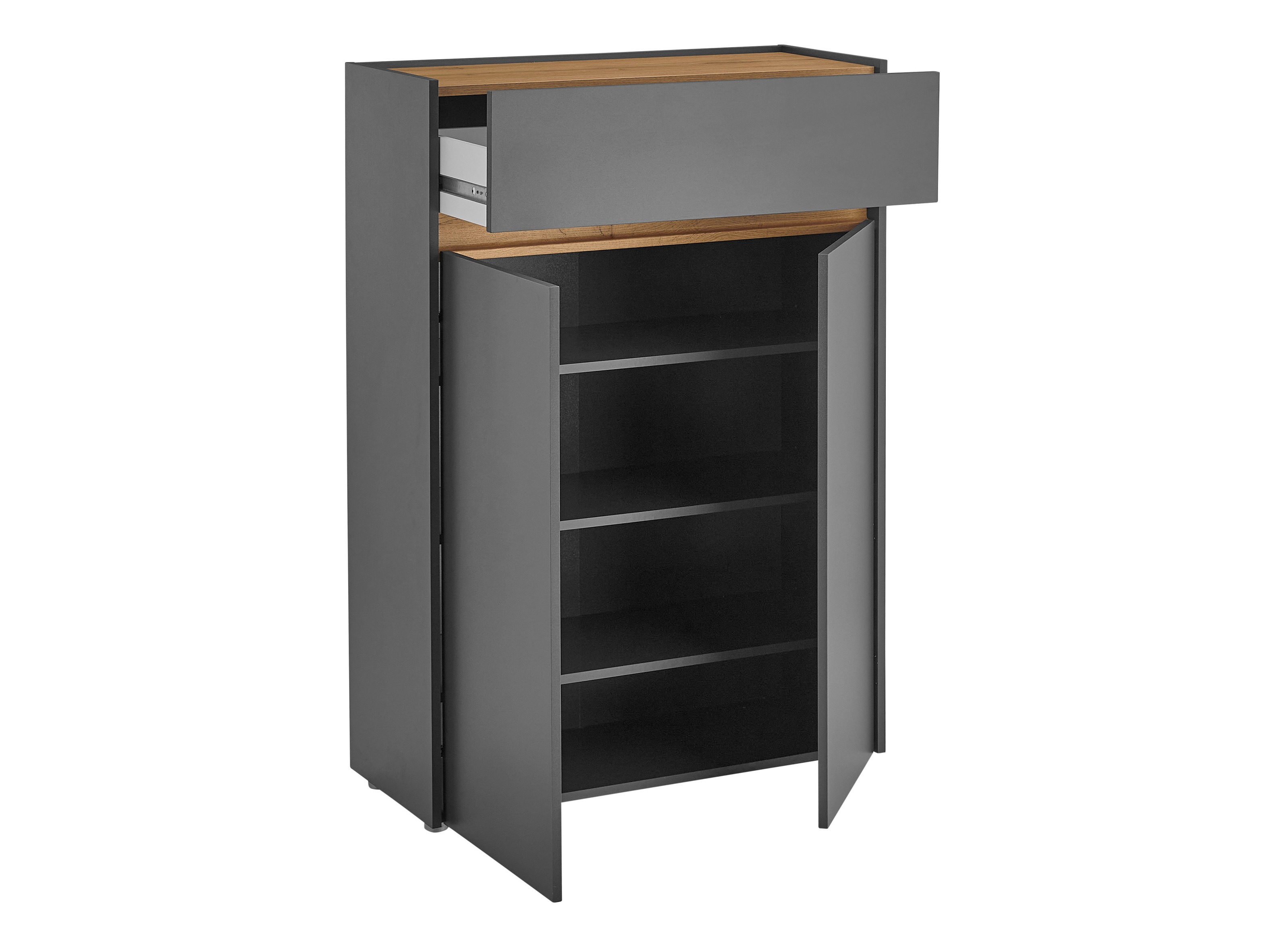 Meuble d'entrée Elbsori 175 (Anthracite + Chêne wotan)