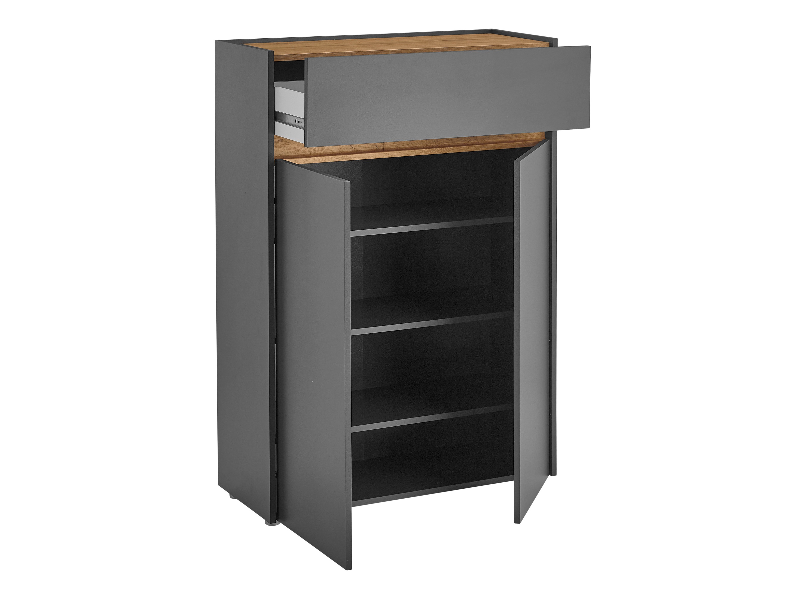 Meuble d'entrée Elbsori 176 (Anthracite + Chêne wotan)