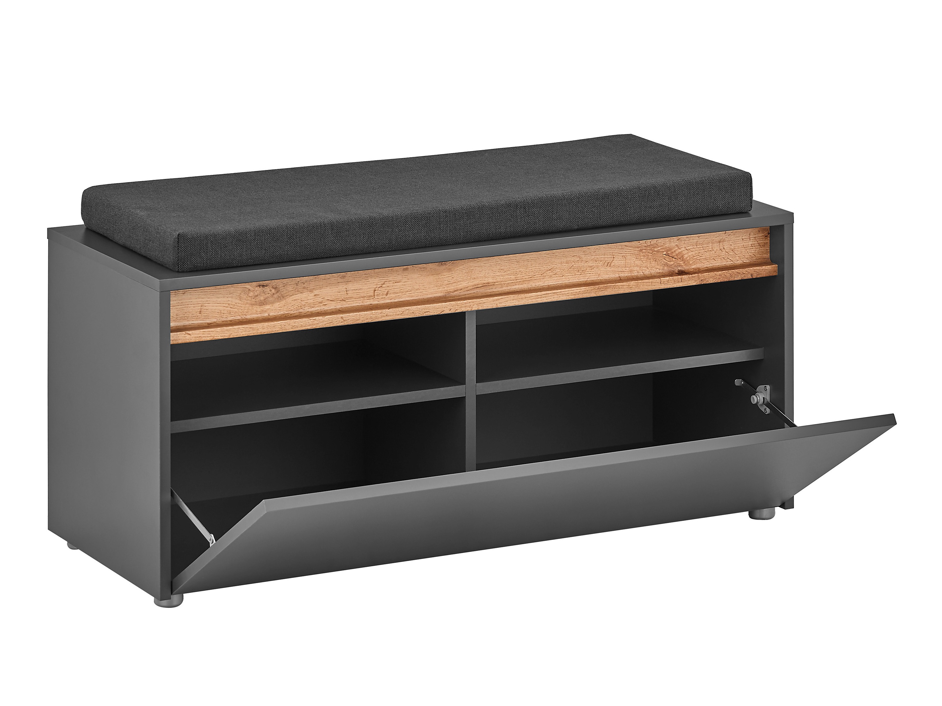 Meuble d'entrée Elbsori 176 (Anthracite + Chêne wotan)