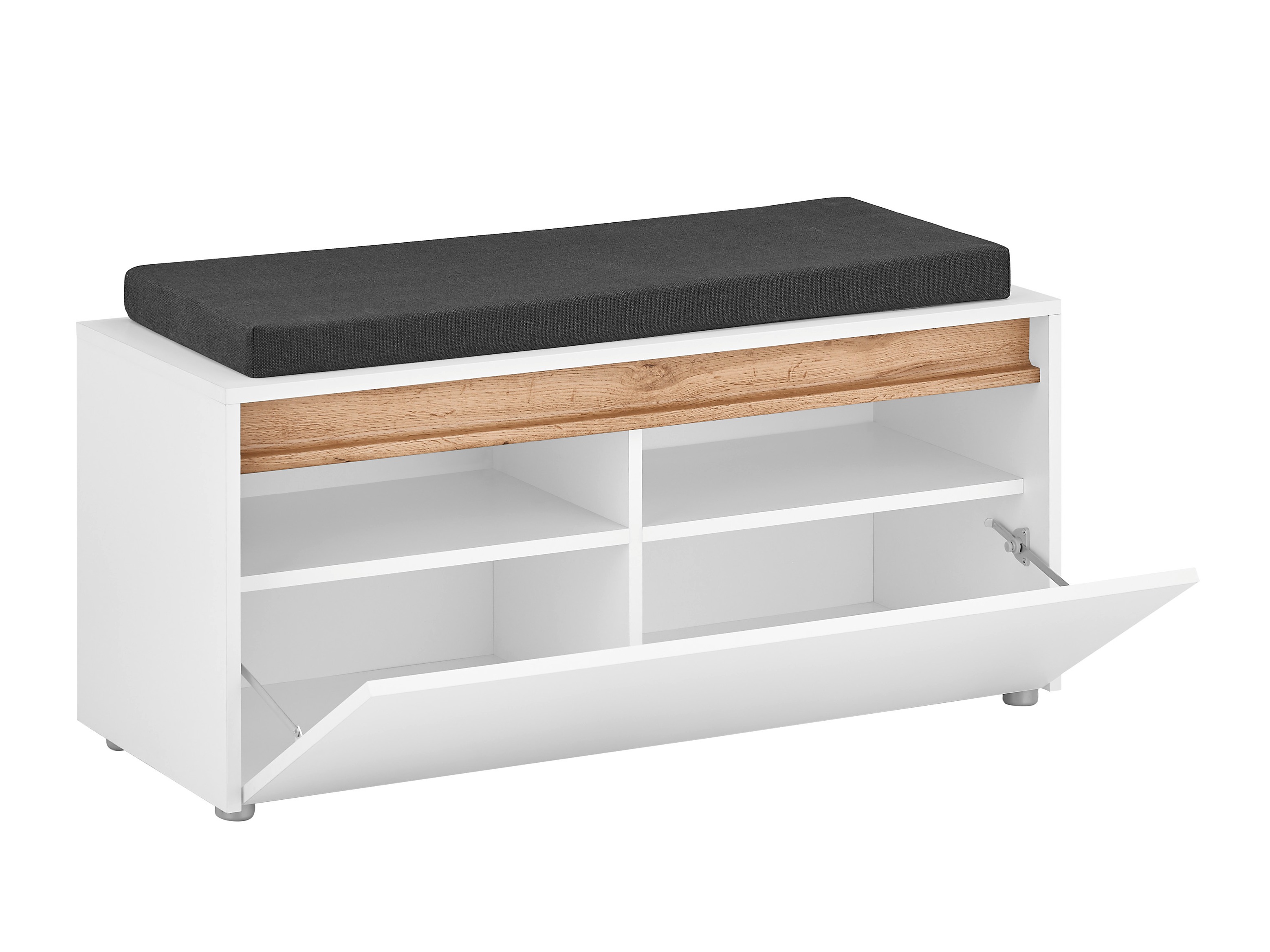 Meuble d'entrée Elbsori 177 (Blanc + Chêne wotan)