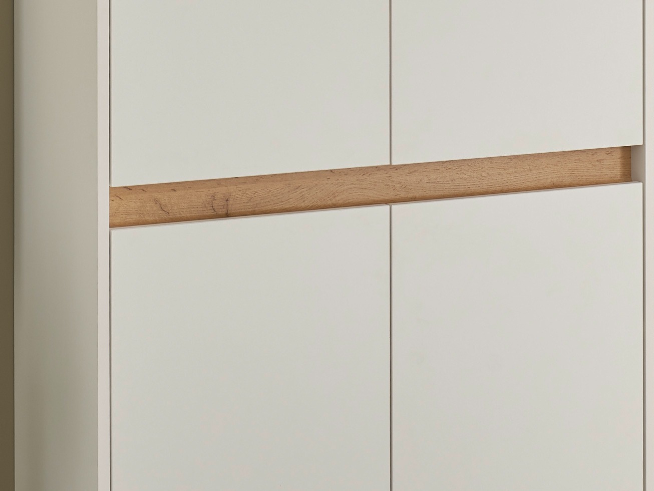 Meuble d'entrée Elbsori 177 (Blanc + Chêne wotan)