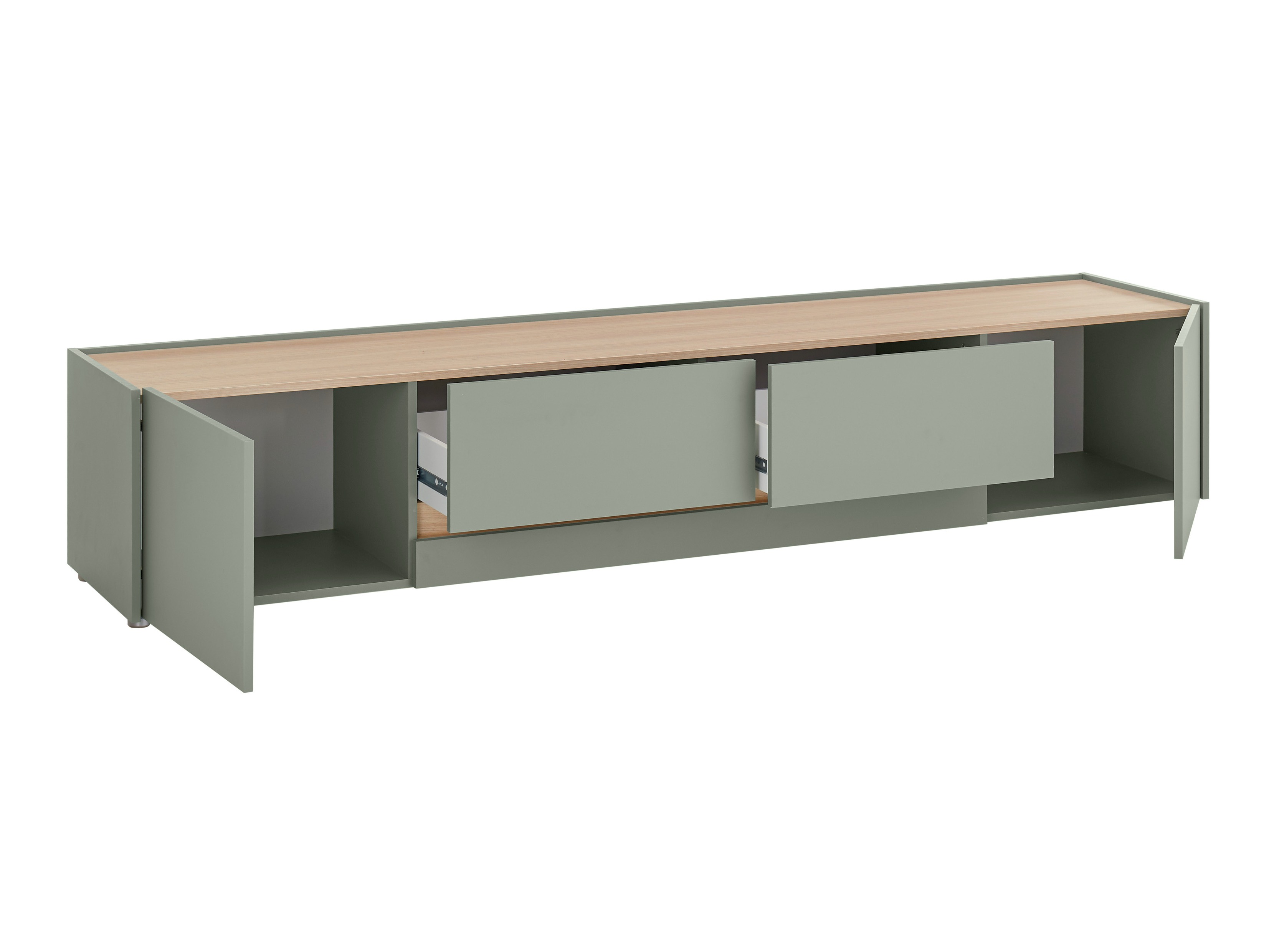 Ensemble de salon Elbsori 124 (Vert + Chêne)