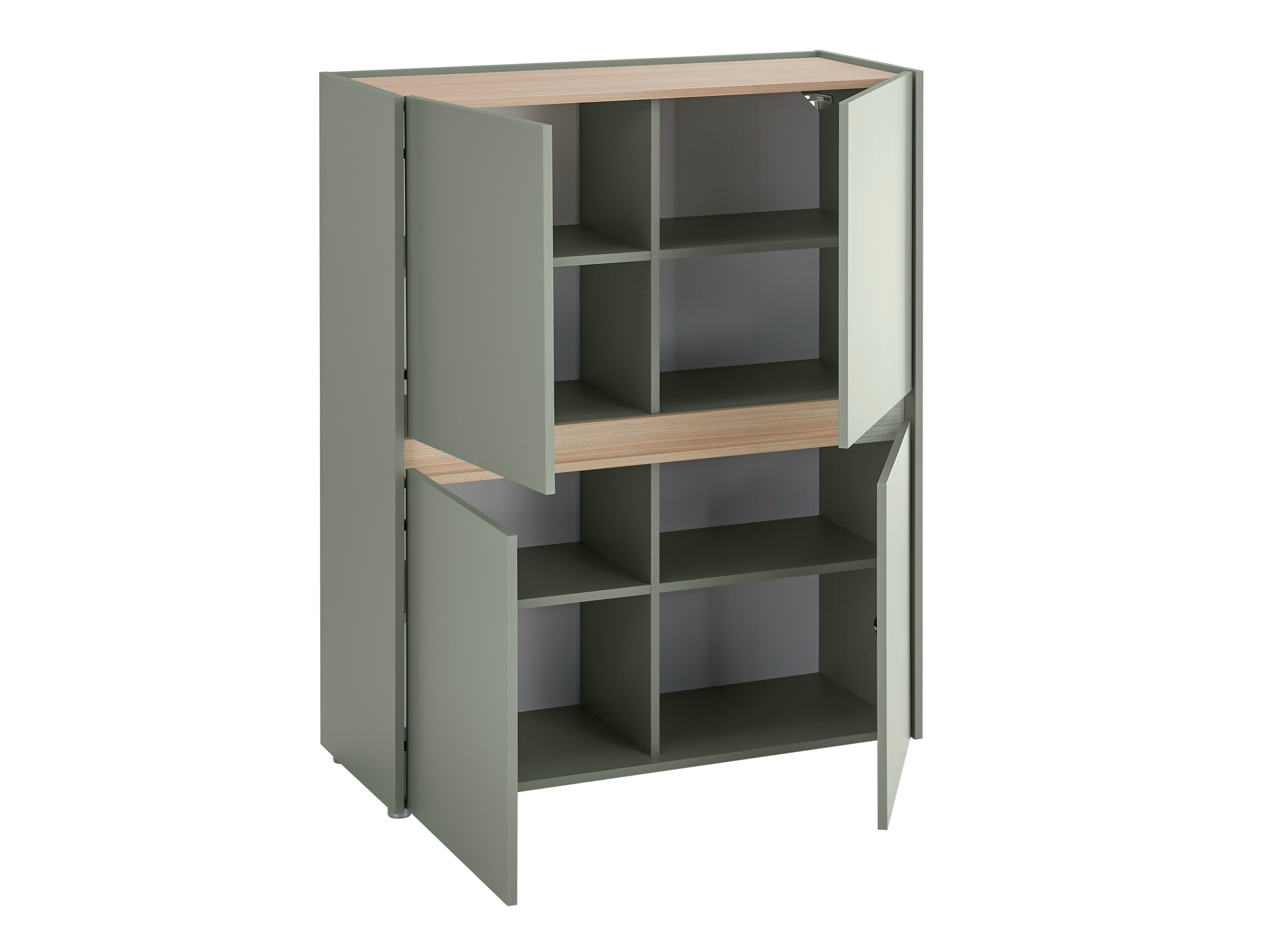 Ensemble de salon Elbsori 127 (Vert + Chêne)