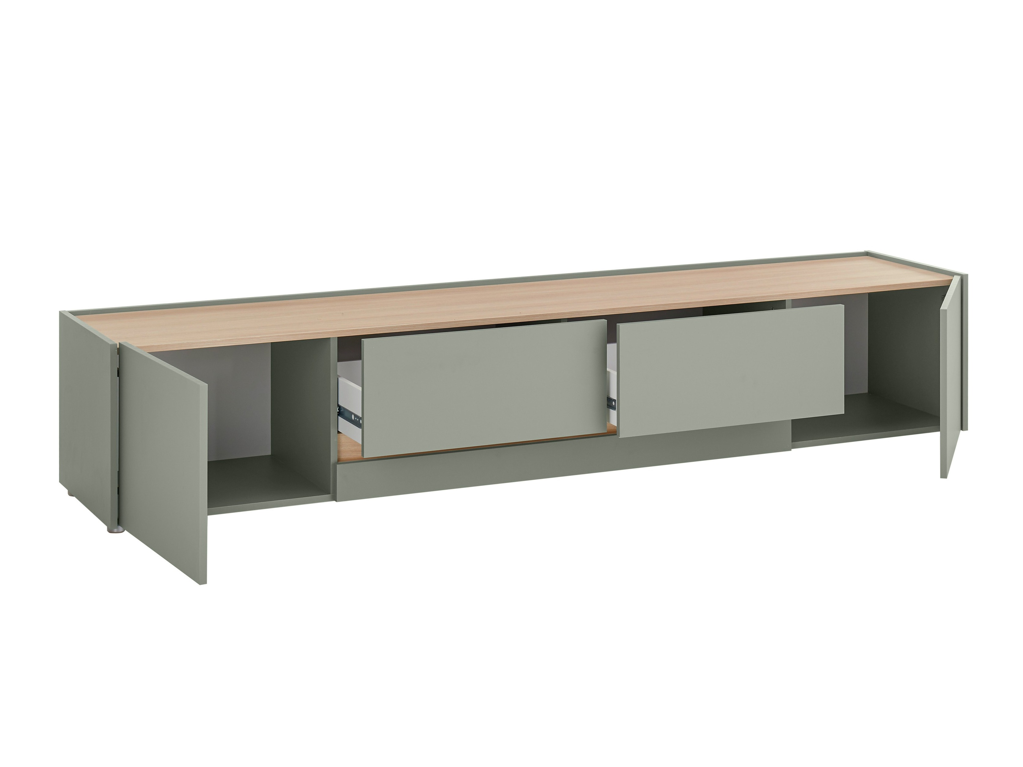 Ensemble de salon Elbsori 127 (Vert + Chêne)