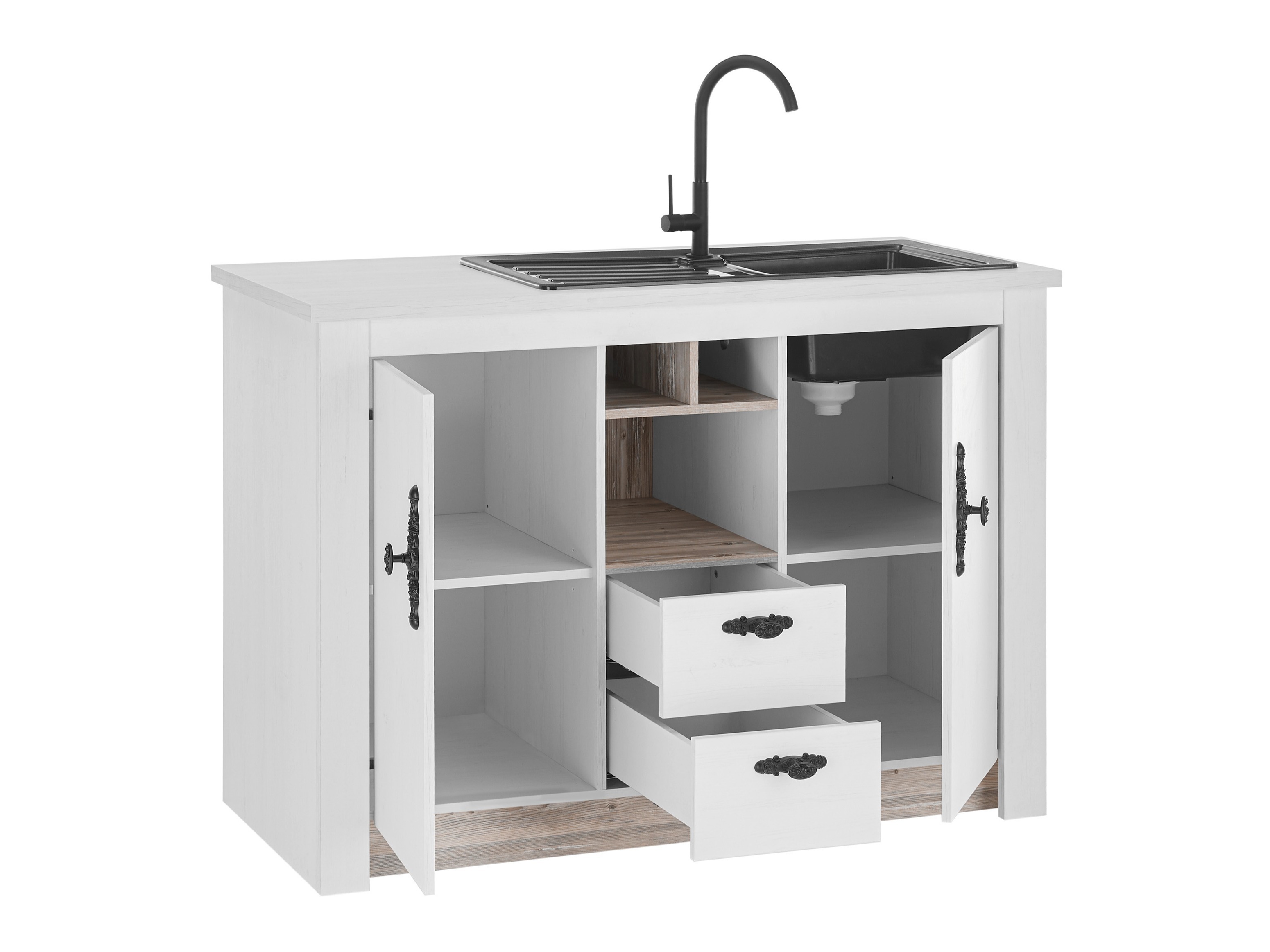 Armoire modulaire avec tiroirs et portes Flora 100