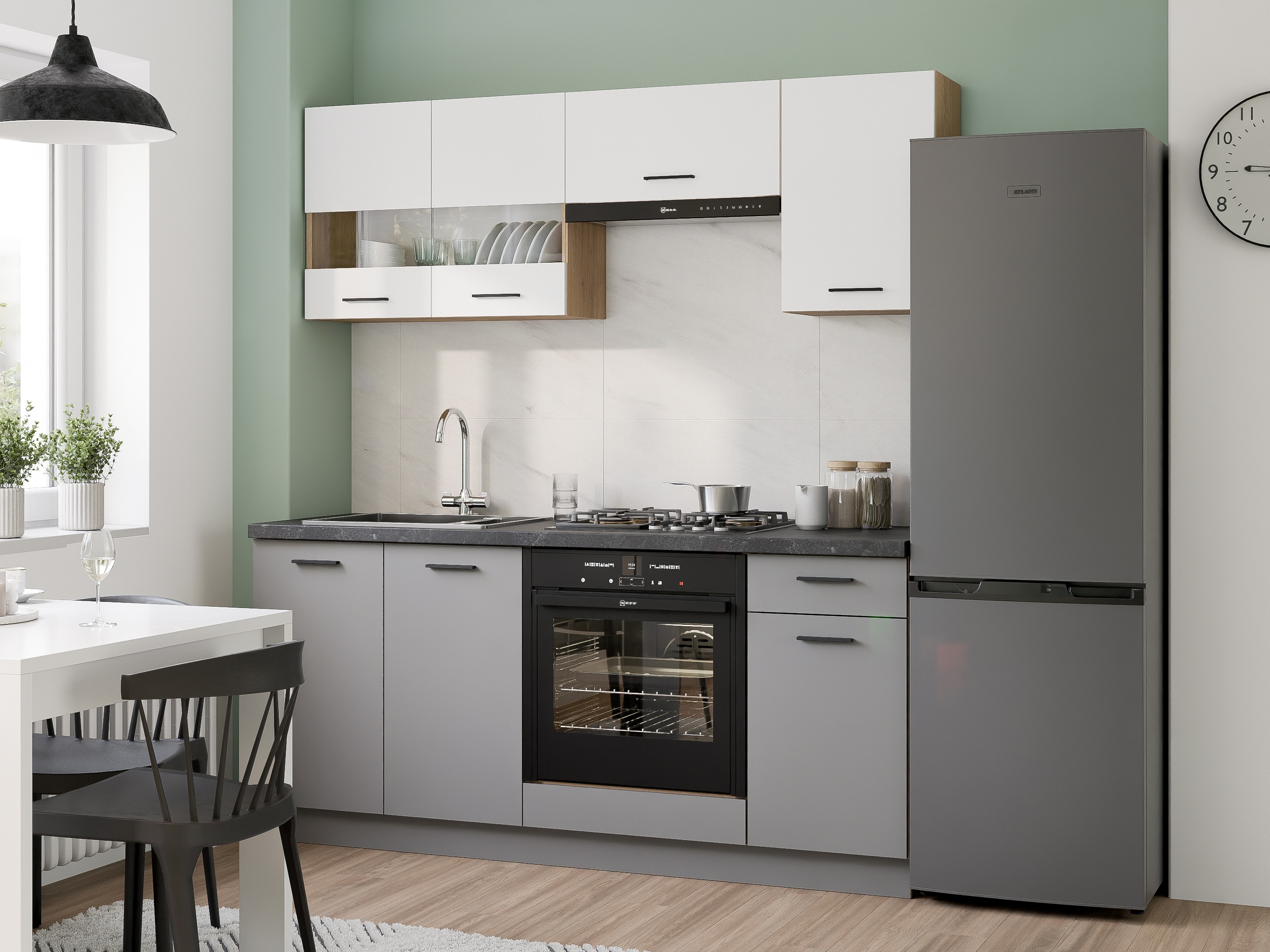 Cuisine complète modulaire Ati White Grey 117