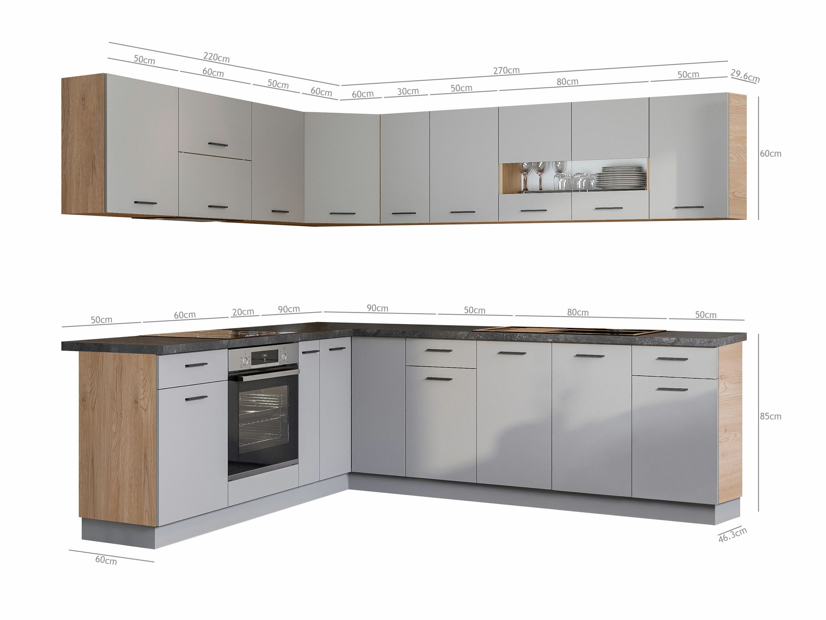 Cuisine complète modulaire Ati Grey 131