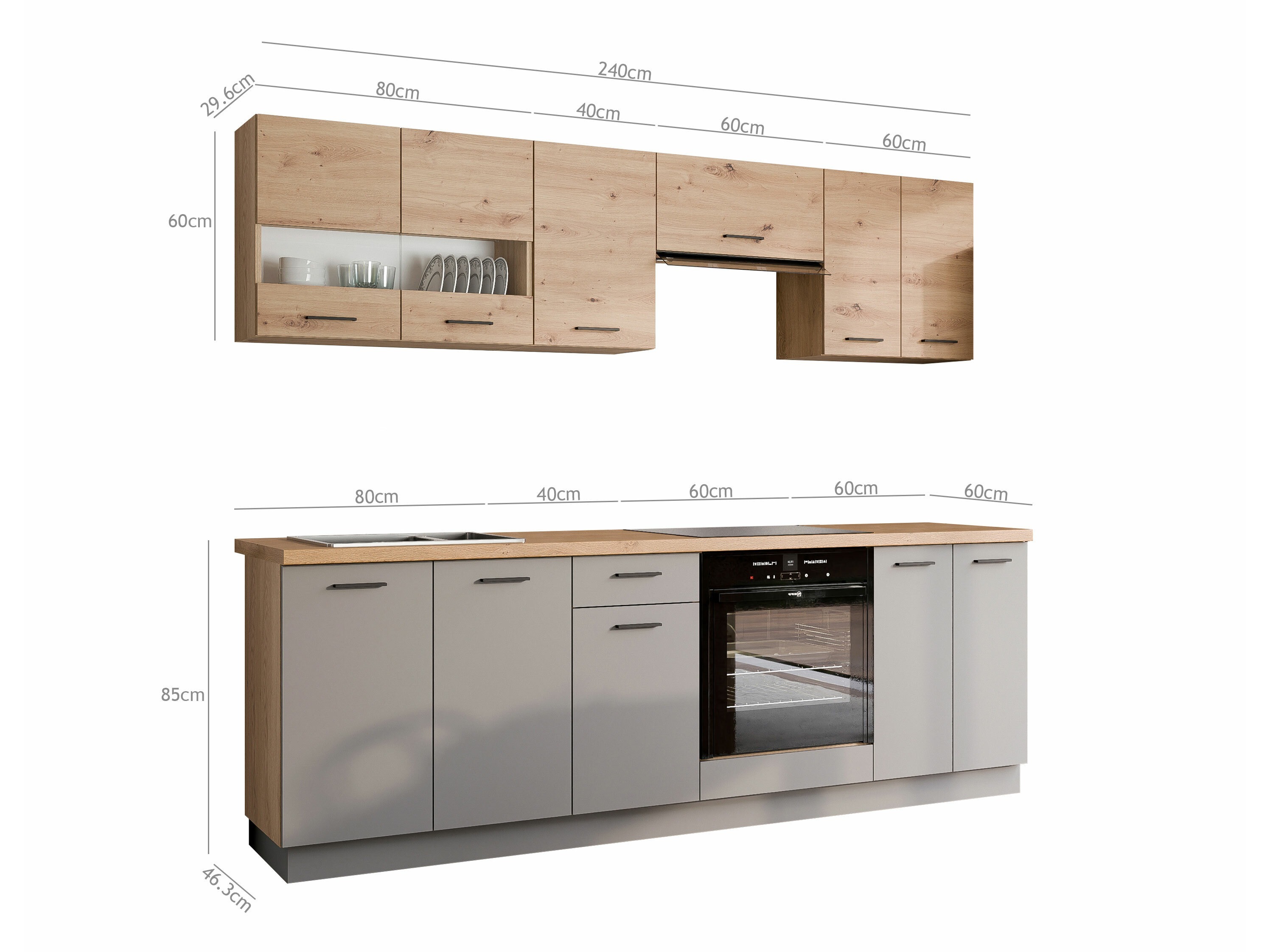 Cuisine complète modulaire Ati Grey Artisan 100