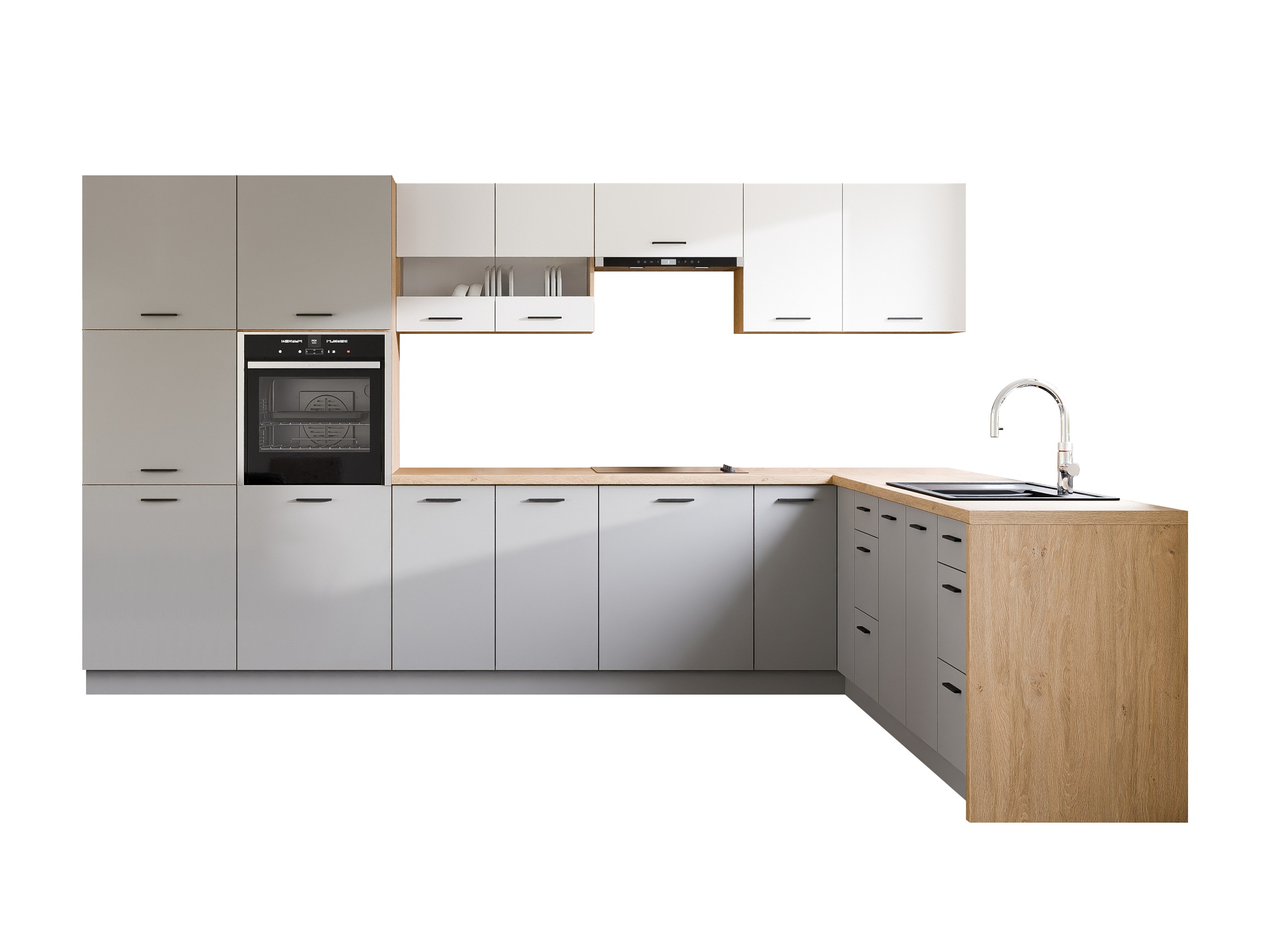 Cuisine complète modulaire Ati White Grey 118
