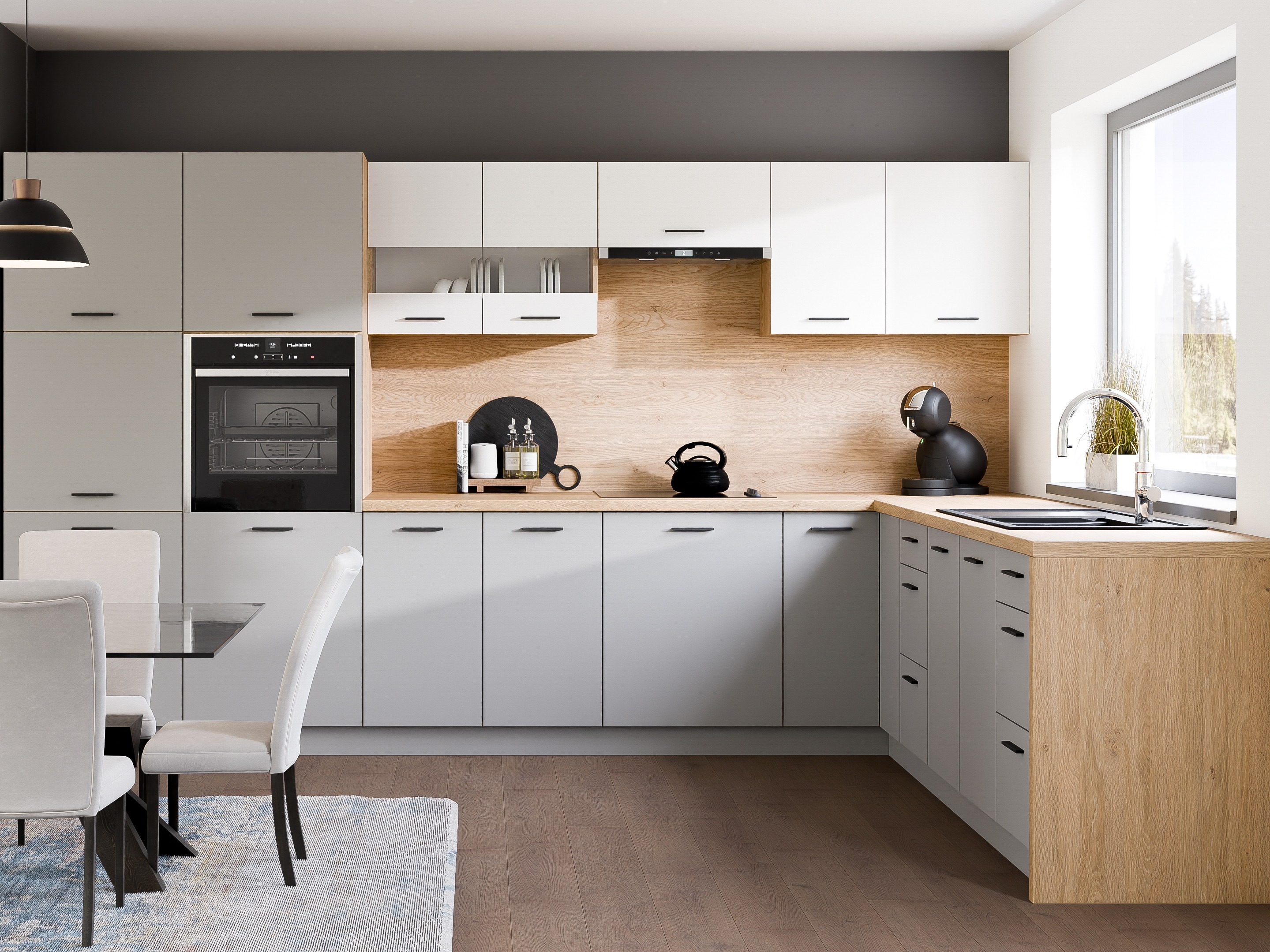 Cuisine complète modulaire Ati White Grey 118
